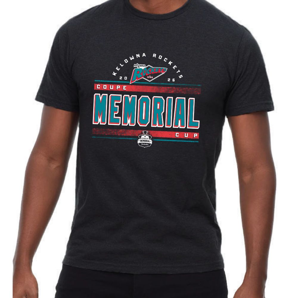 Memorial Cup T-Shirt - Black with Rockets Logo