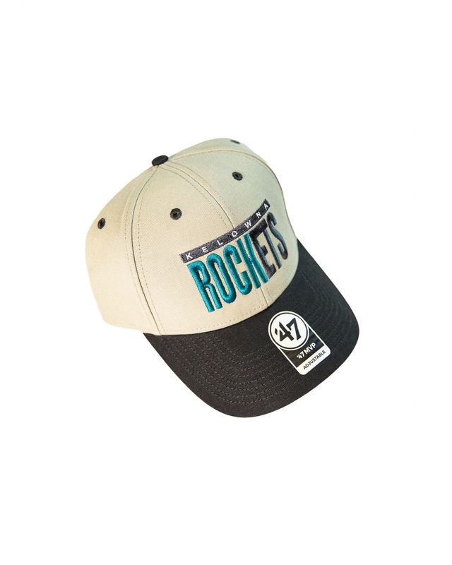47 Half Block Text - Grey/Black Brim - Teal/Grey Font