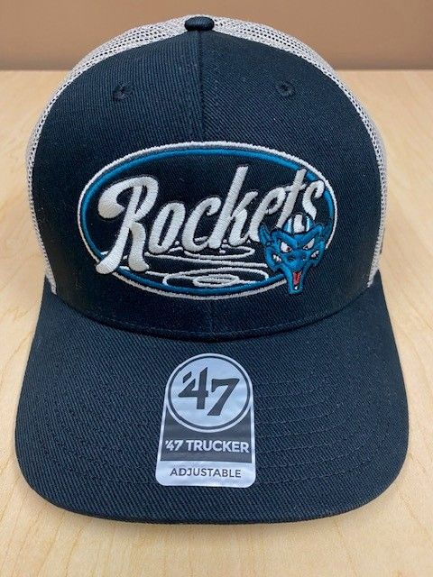 47 Enfield Trucker - Black/White Mesh - Oval Embroidery Logo