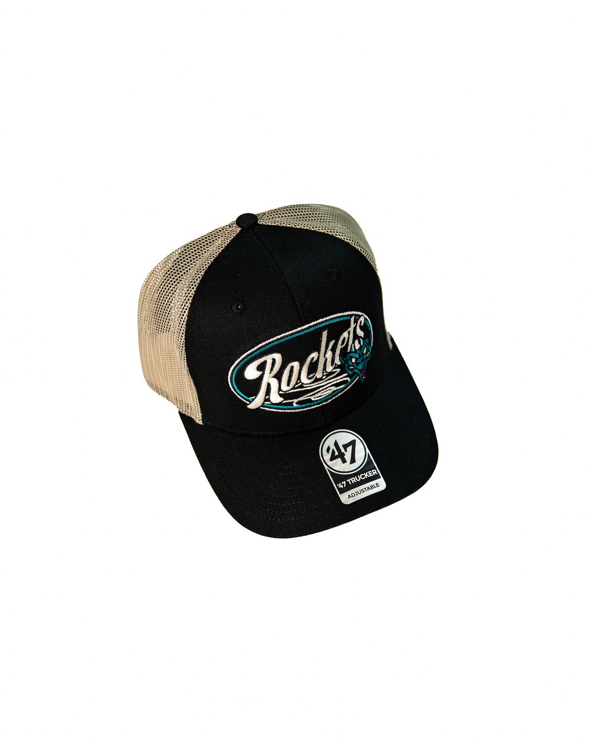 47 Einfeld Trucker- Black / Stone Mesh - Oval Logo