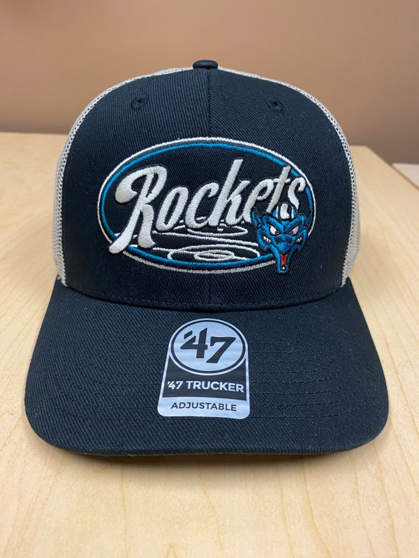 47 Einfeld Trucker- Black / Stone Mesh - Oval Logo
