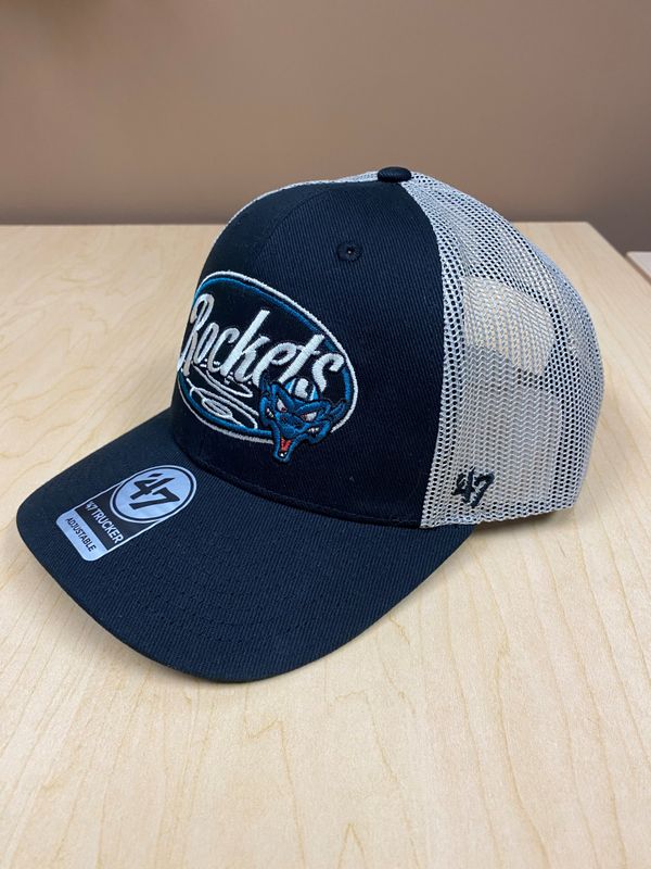 47 Einfeld Trucker- Black / Stone Mesh - Oval Logo