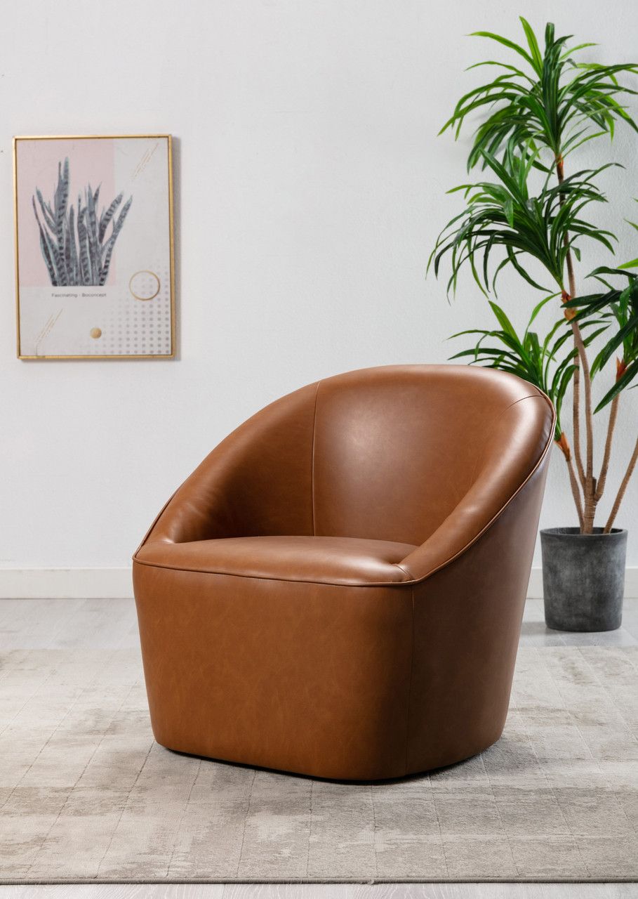 Woven-Bryd Barrel Swivel Chair