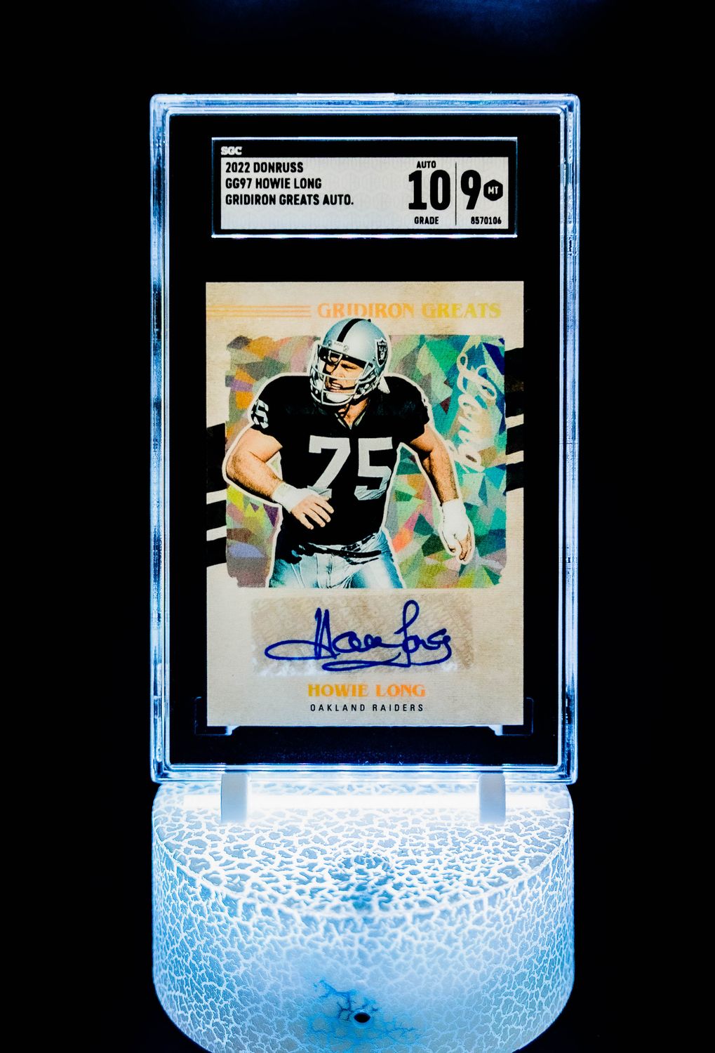 2022 Donruss Gridiron Greats Auto Howie Long SGC 9 Auto 10 (GG97) SGC: #8570106