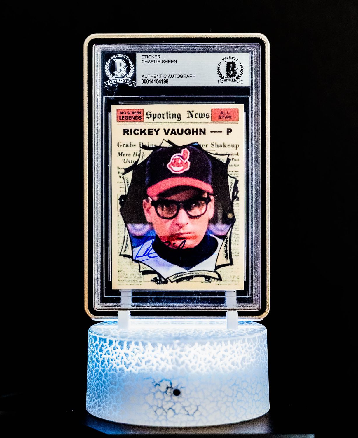 Big Screen Legends Sticker Charlie Sheen (BGS 10 Authentic Autograph BGS: #00014154198)