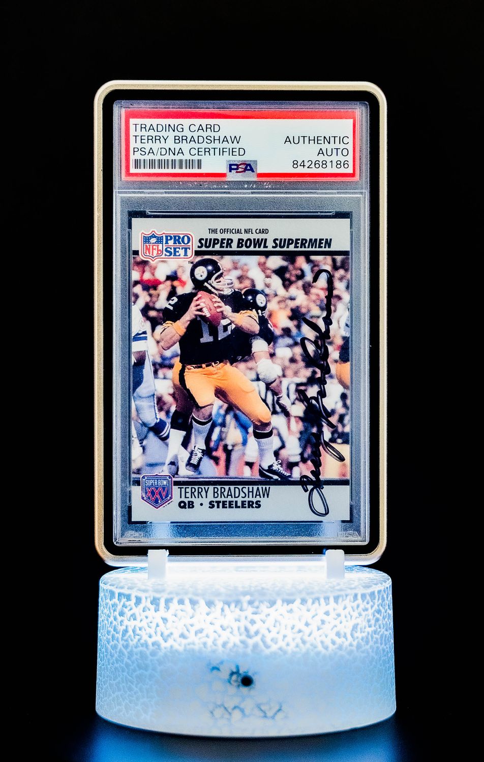1990 Pro Set Terry Bradshaw Auto #32 (PSA GEM MT 10 Auto Grade PSA: #84268186)