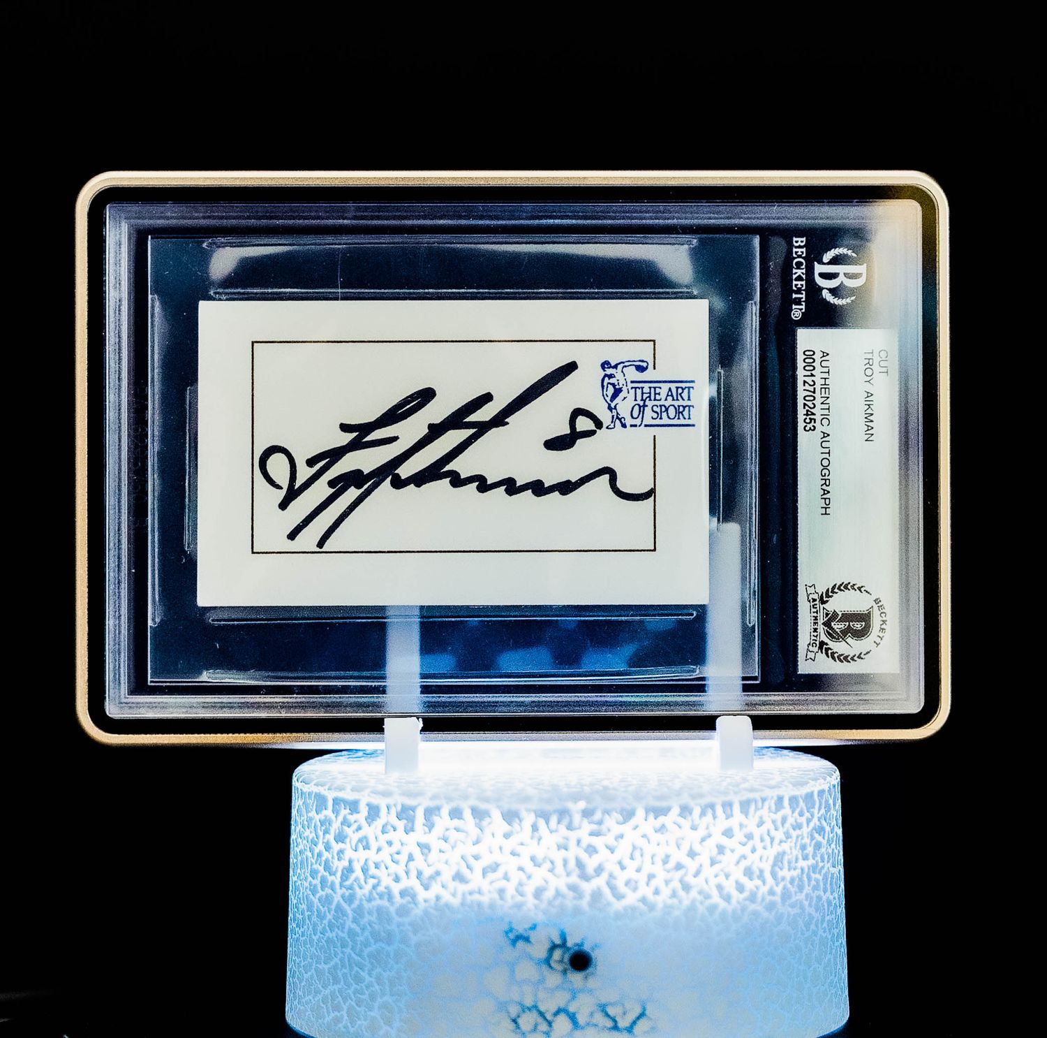 Troy Aikman (Cut Auto) Authentic Autograph (BGS: #00012702453)