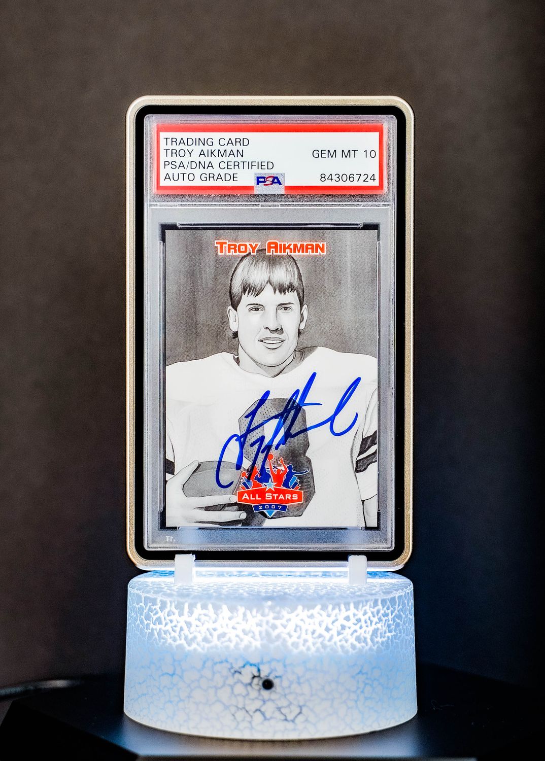 2006 Kellogg NA Co. All Star 2007 Troy Aikman #No Number (PSA GEM MT 10 Auto Grade PSA: #84306724)
