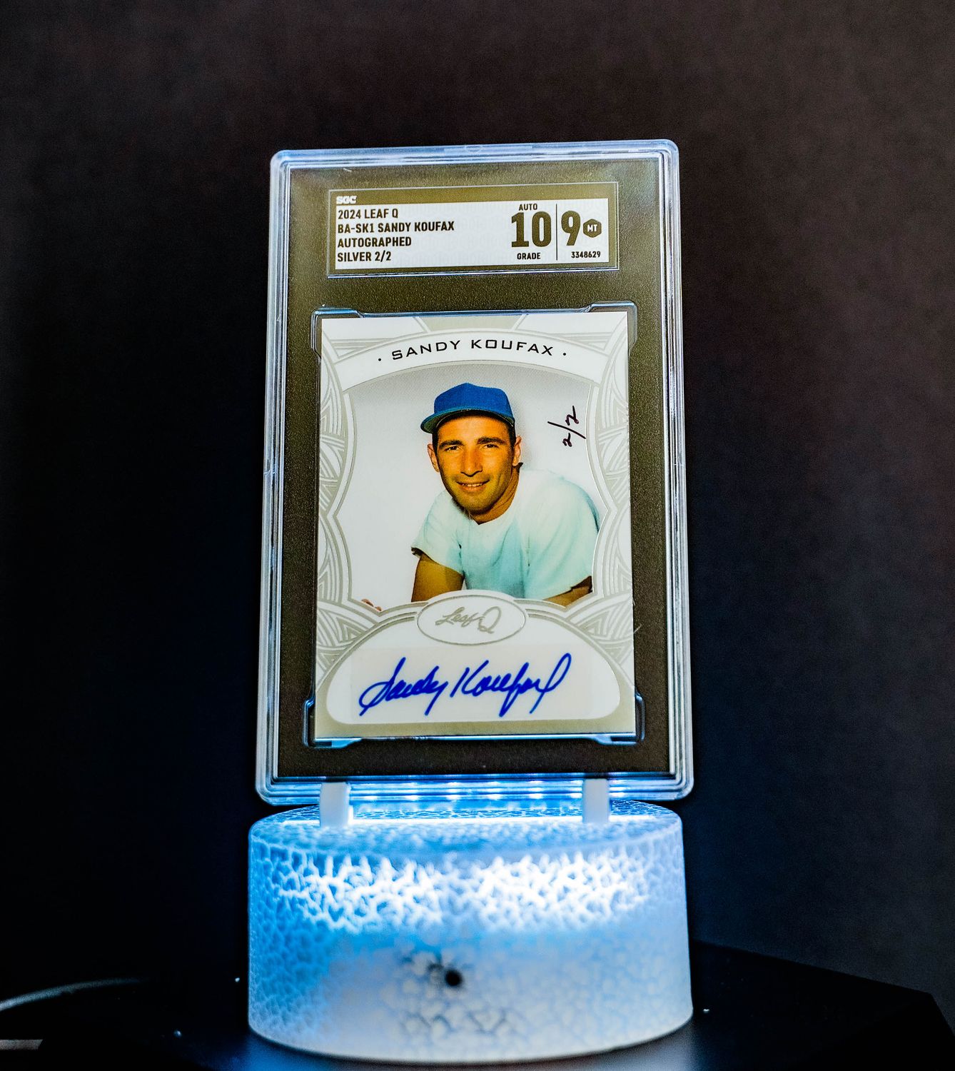 2024 Leaf Q Autographed Sandy Koufax (SN: 2/2) #BA-SK1 (SGC Card Mint 9, Auto 10 SGC: #3348629)