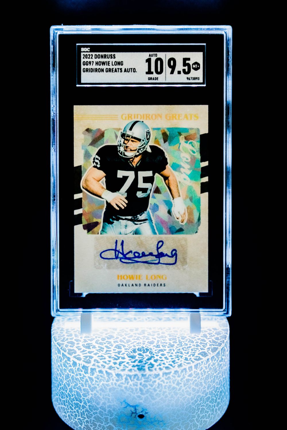 2022 Donruss Gridiron Greats Autographs Howie Long #GG97 (SGC Card Mint+ 9.5, Auto 10 SGC: #9673893)