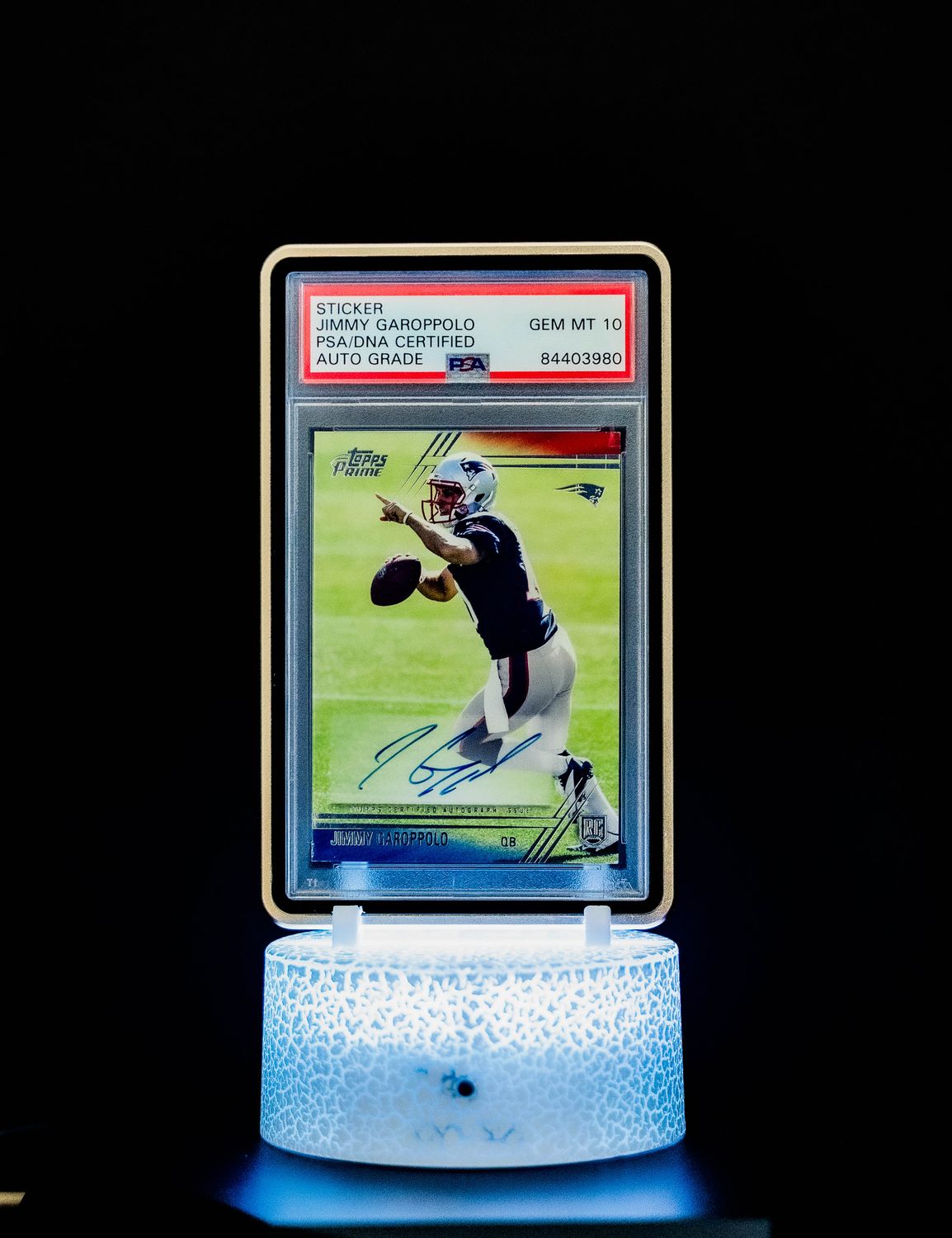 2014 Topps Prime Time Performance Autographes Silver Jimmy Garoppolo Auto #118 (PSA GEM MT 10 Auto Grade PSA: #84403980)