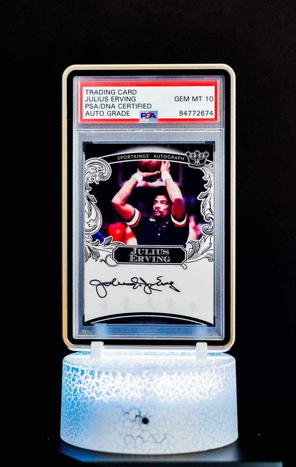 2021 Sports Kings Julius Erving #A71 (PSA GEM MT 10 Auto Grade PSA: #84772674)