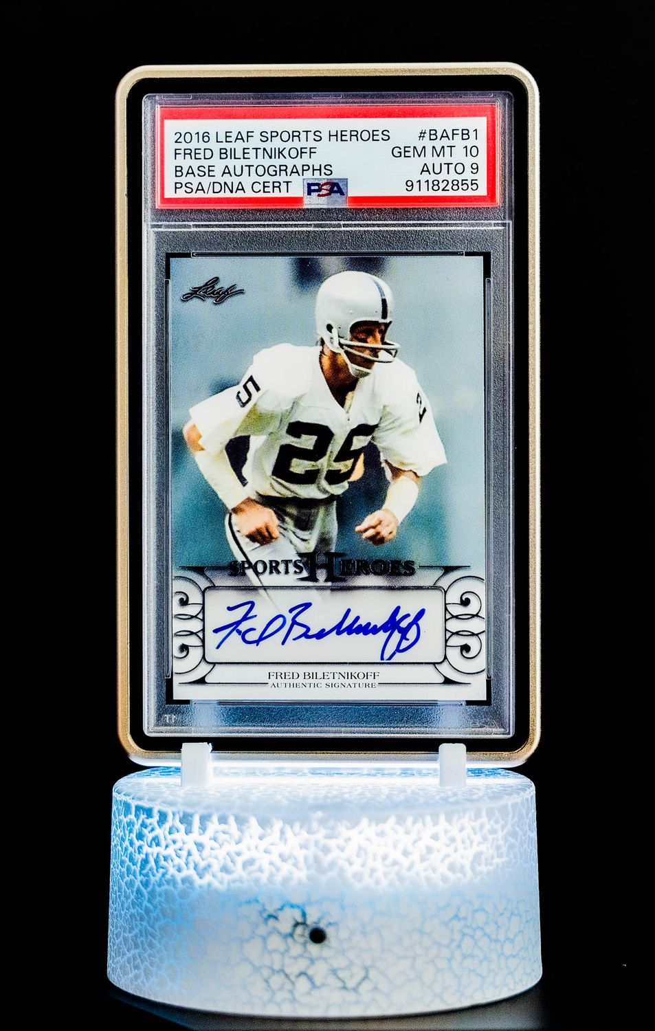 1989 Topps Marcus Allen Auto #267 PSA Card EX-MT 6, Auto 10 (POP 1)
