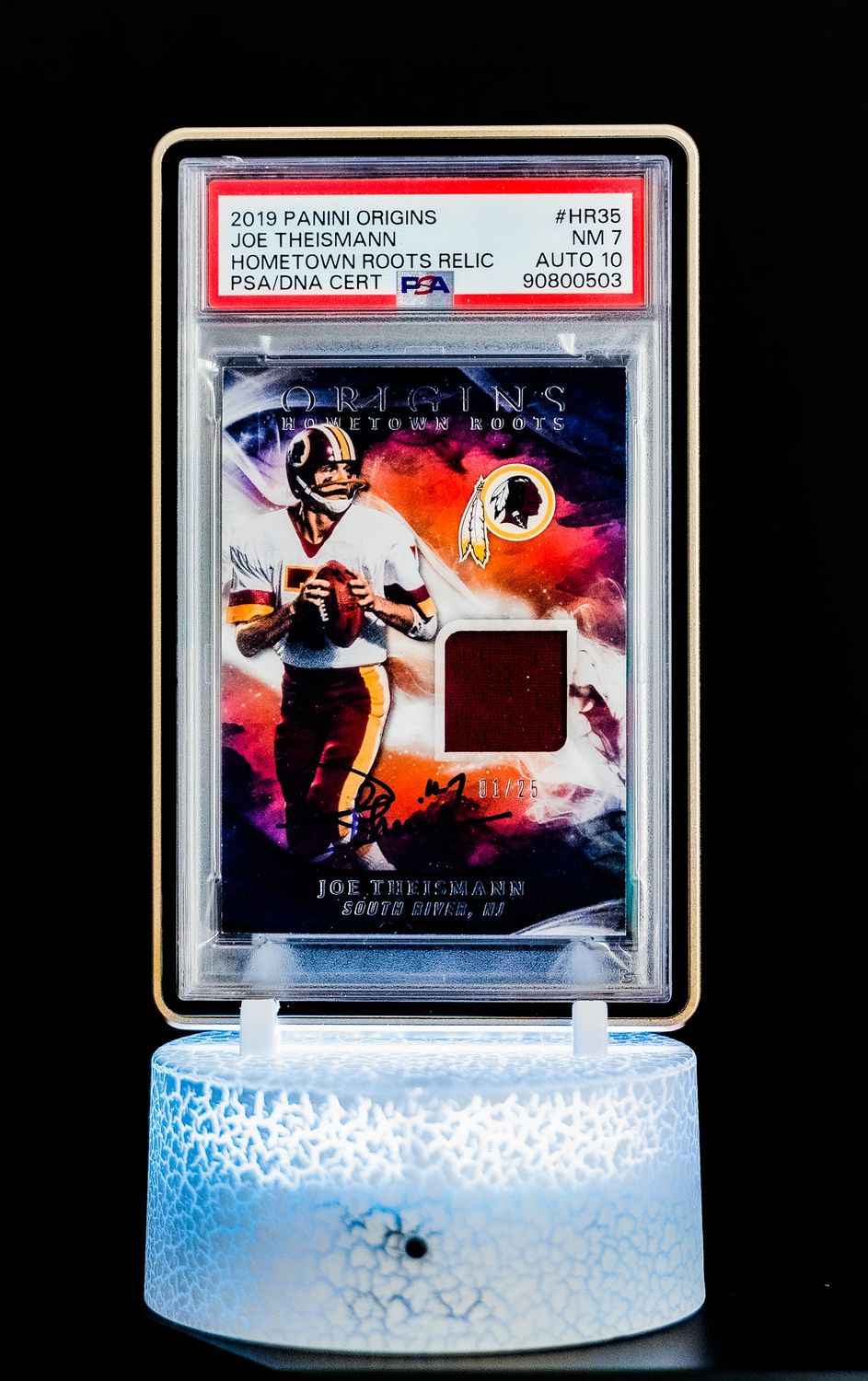 2019 Panini Origins Hometown Roots Joe Theismann SN 1/25 #HR35 PSA NM 7 Auto 10 POP 1