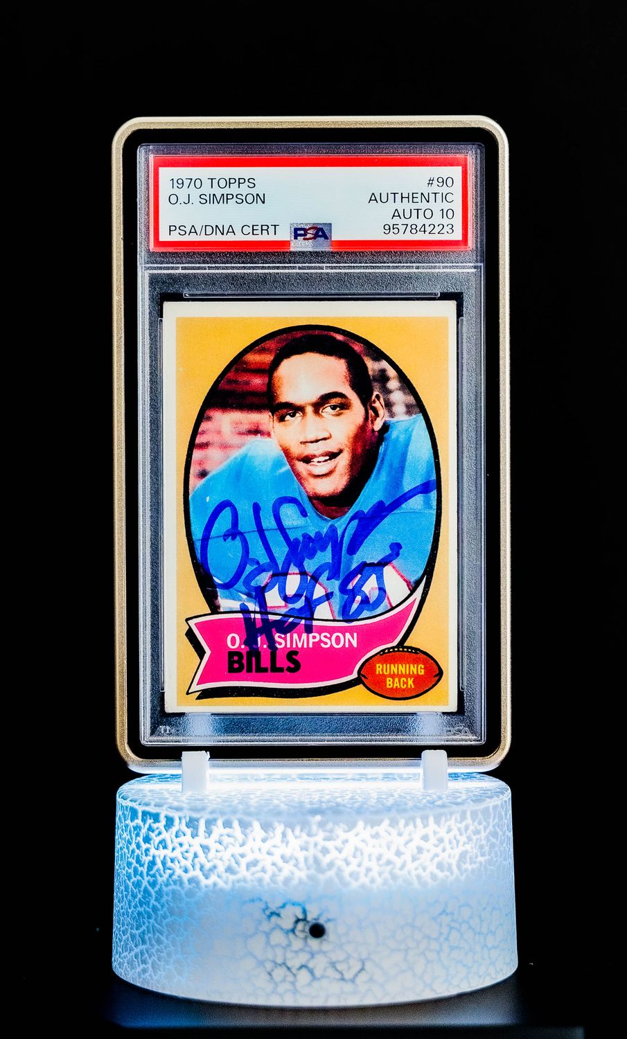 1970 Topps O.J. Simpson Auto #90 PSA GEM MT 10, Auto 10