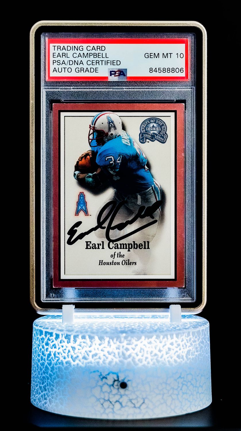 2000 Fleer SkyBox Earl Campbell Auto #52 PSA GEM MT 10, Auto 10