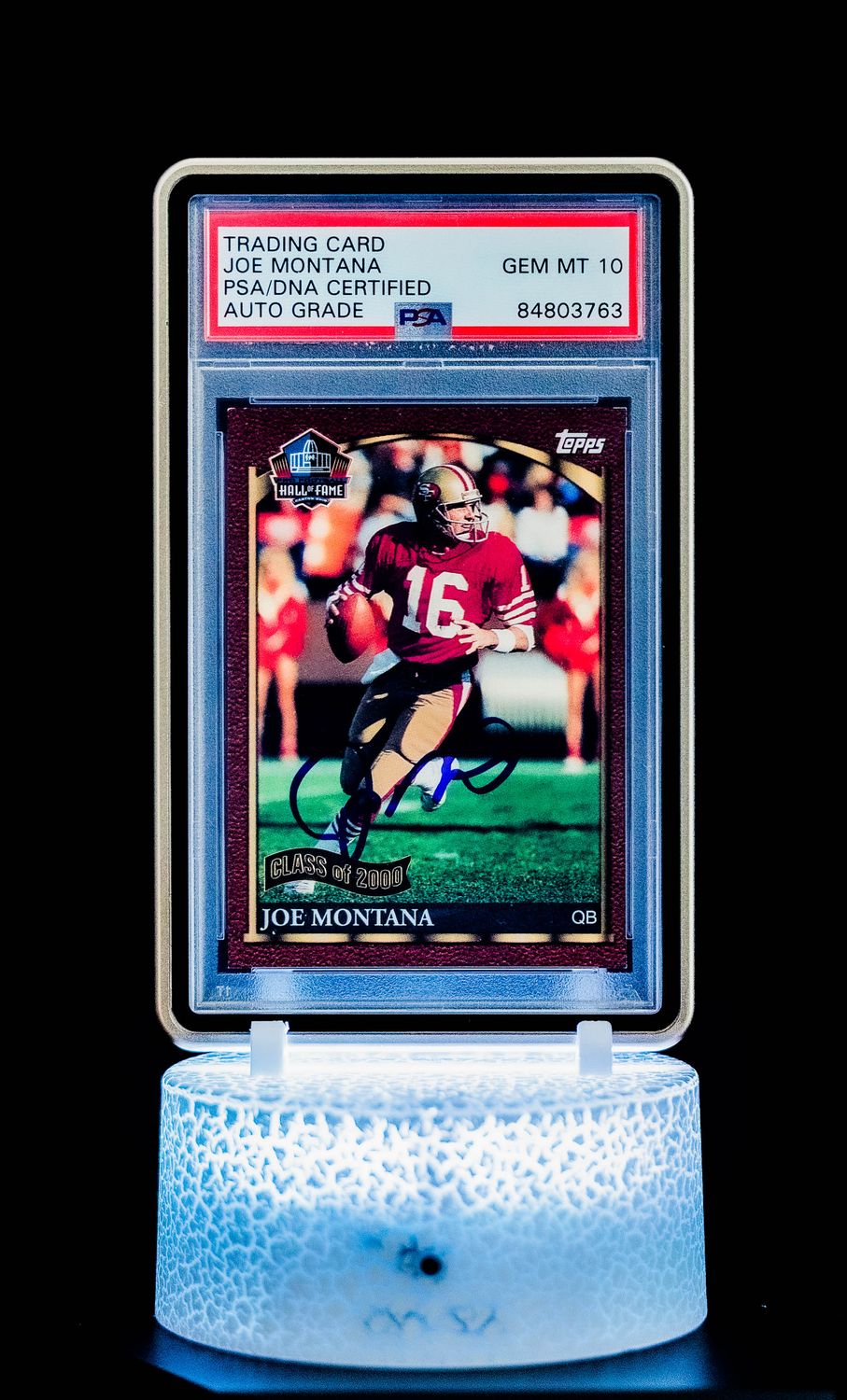 2000 Topps Class of 2000 H.O.F. Joe Montana #HOF1 (PSA GEM MT 10 Auto Grade PSA: #84803763)
