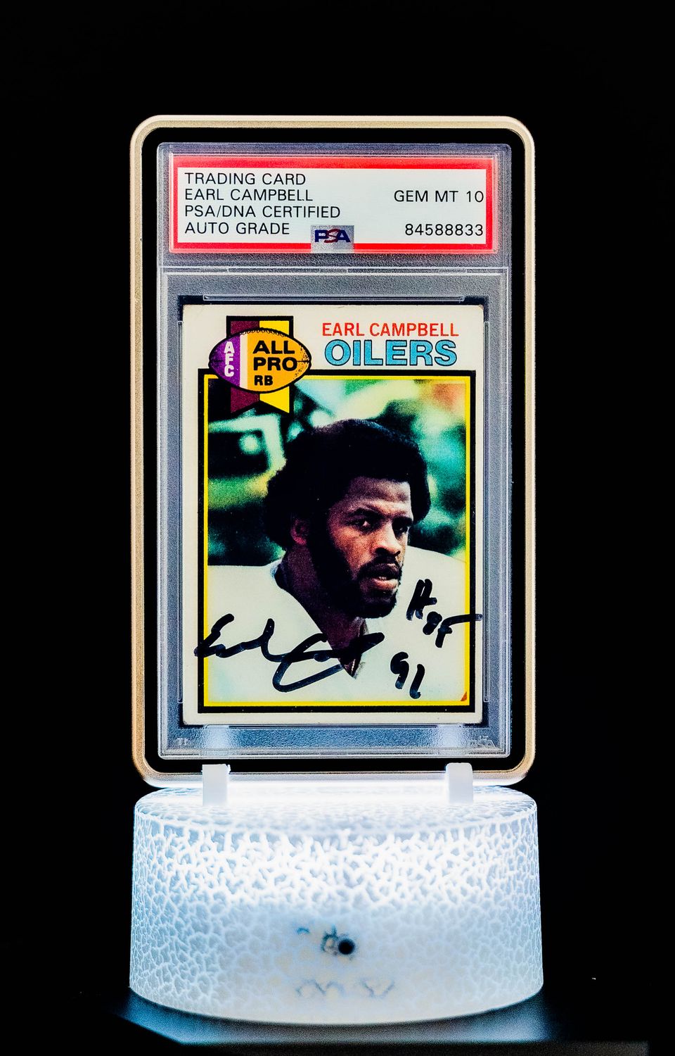 1979 Topps Earl Campbell Auto #390 (PSA GEM MT 10 Auto Grade PSA: #84588833)