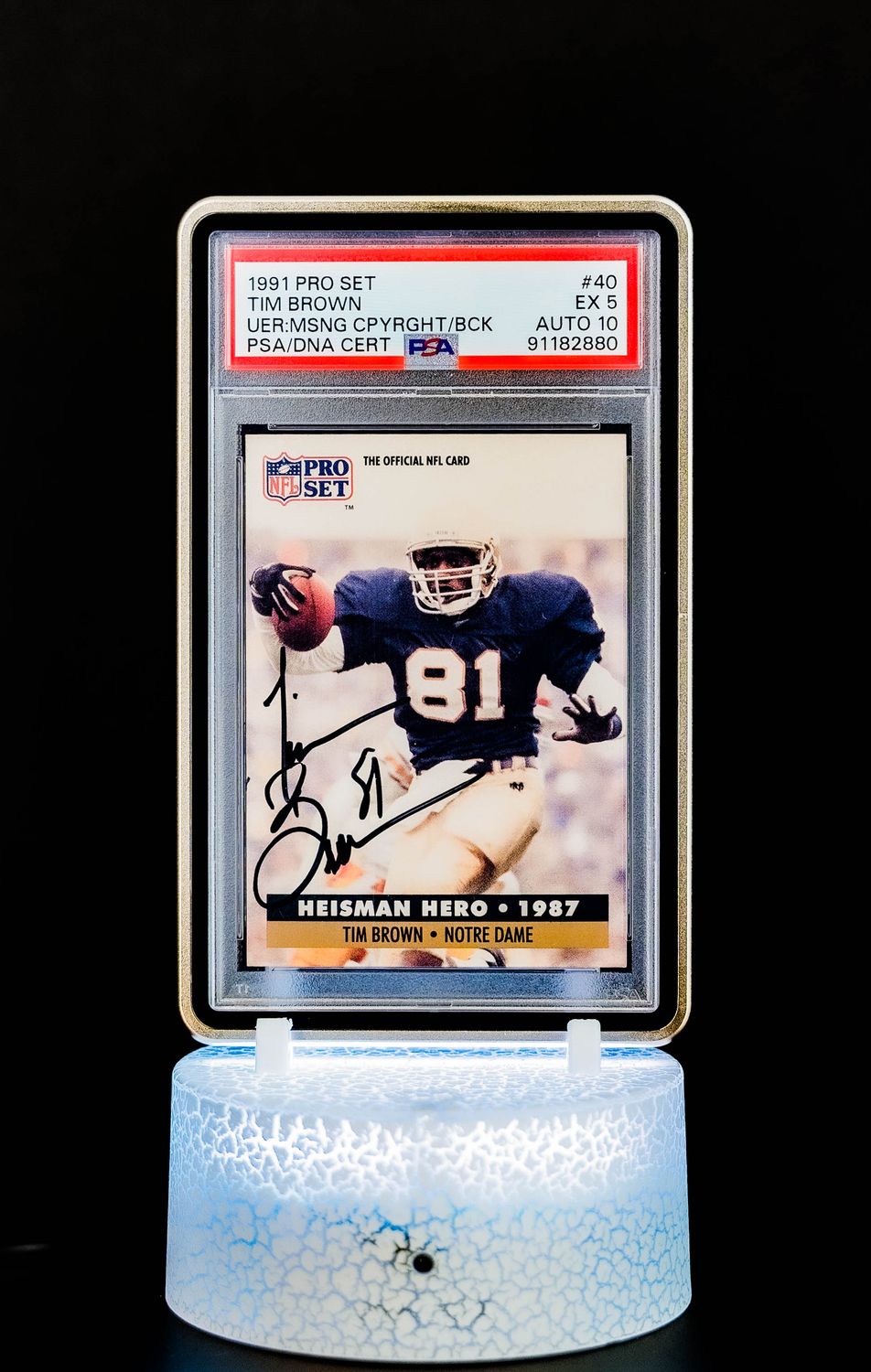 1991 Pro Set Time Brown #40 (PSA Card EX 5, Auto 10 PSA: #91182880) (POP 1)