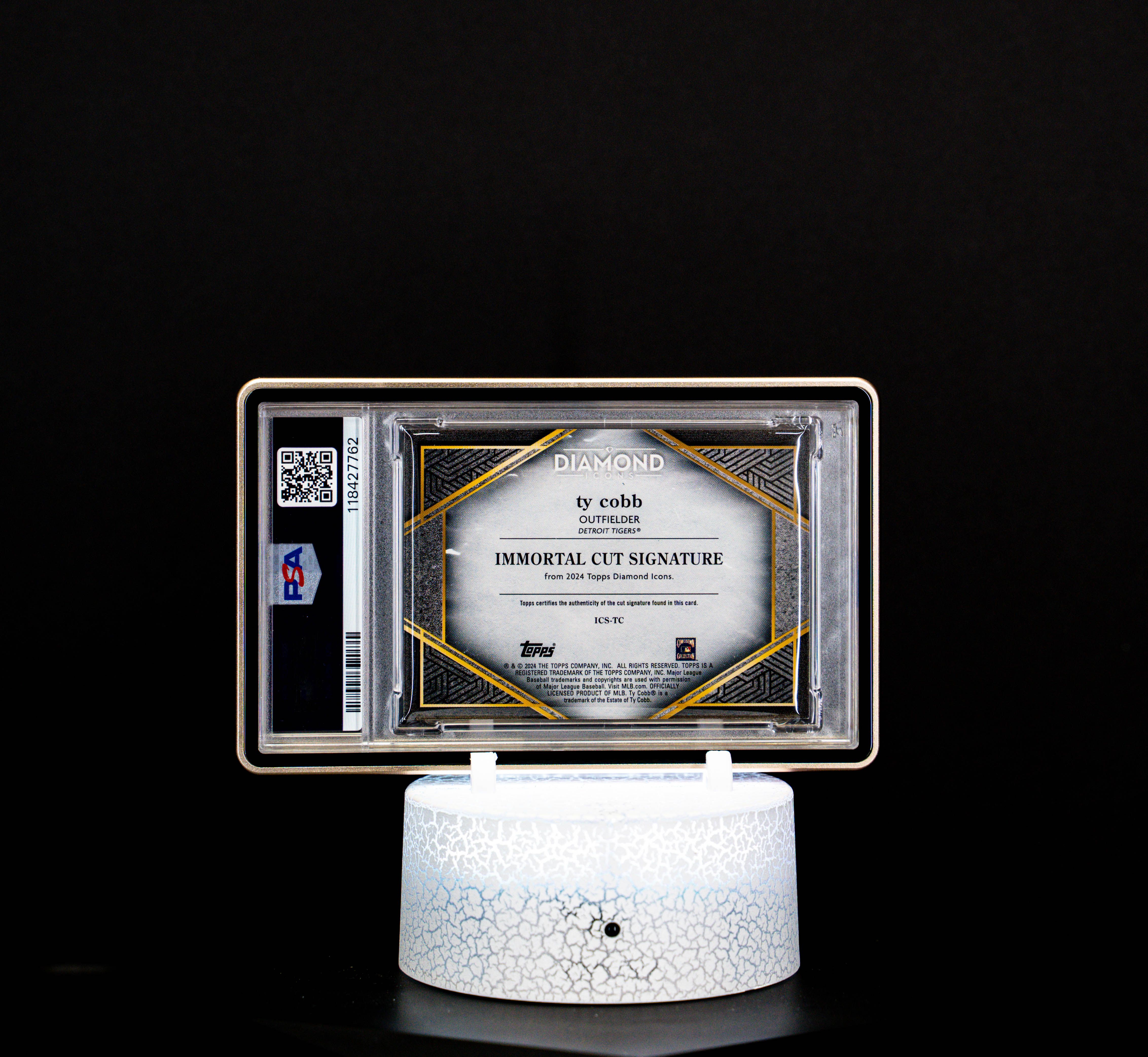 2024 Diamond Icons Immortal Cut Signature Ty Cobb #ICSTC-TC (1/1) PSA 8 Card / Auto 8 – Elite 1-of-1