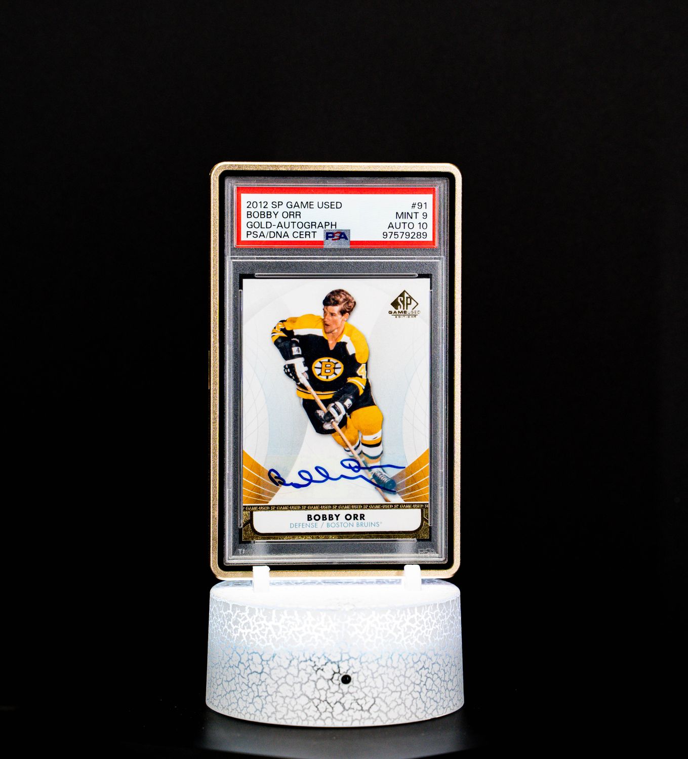 2012 SP Game Used Gold Auto Bobby Orr #91 PSA 9 Card / Auto 10 – Mint Dual Grade
