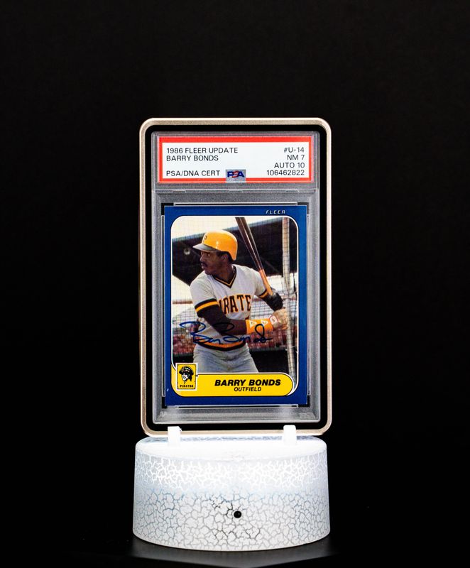 1986 Fleer Update Barry Bonds Autographed #U-14 PSA NM 7 Auto 10