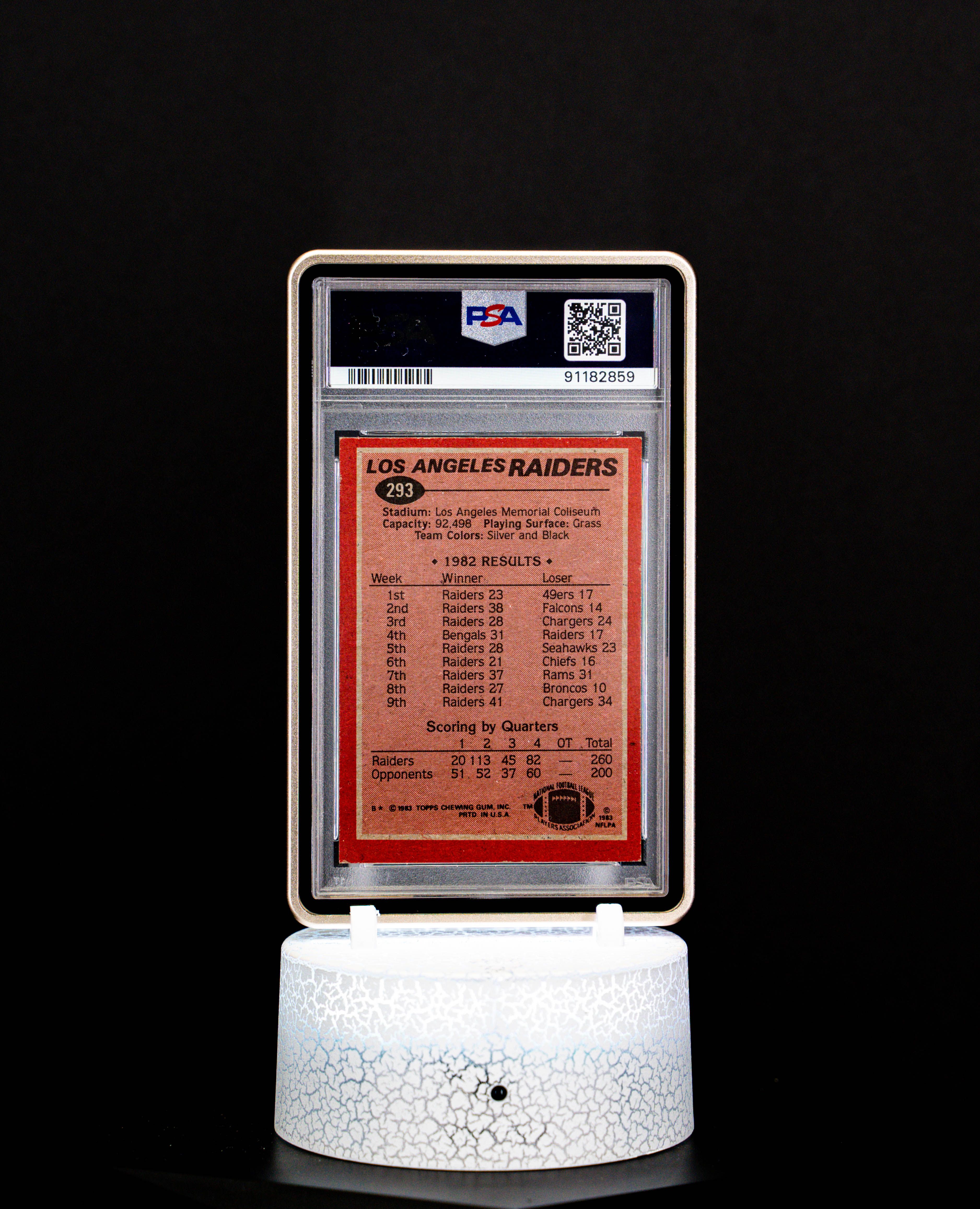 1983 Topps Marcus Allen Auto Raiders TL #293 – PSA EX-MT 6, Auto 9 (HOF)