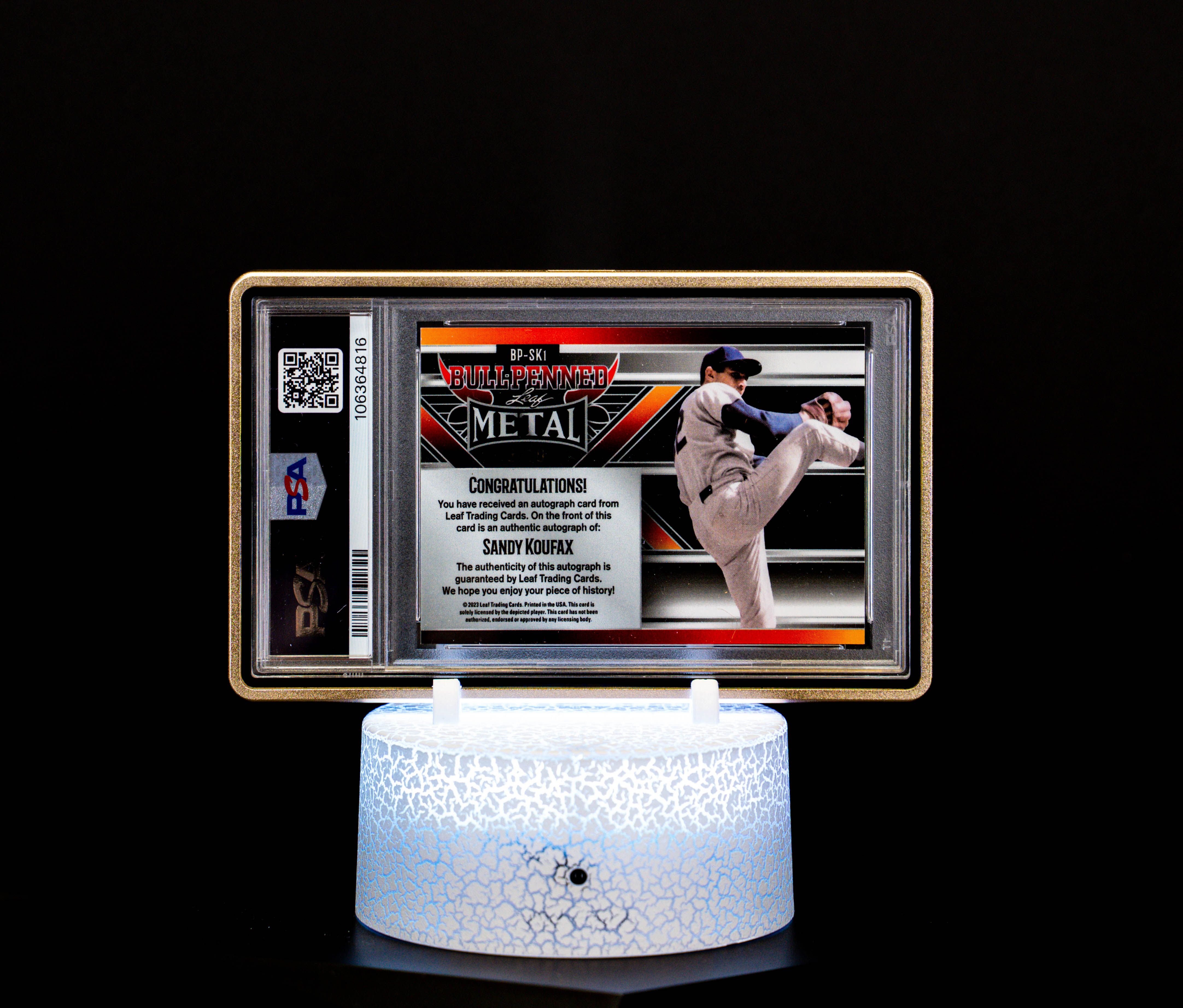 2023 Leaf Metal Bull Penned Auto Sandy Koufax SN3/10 PSA NM-MT 8 Auto 10 #BPSK1