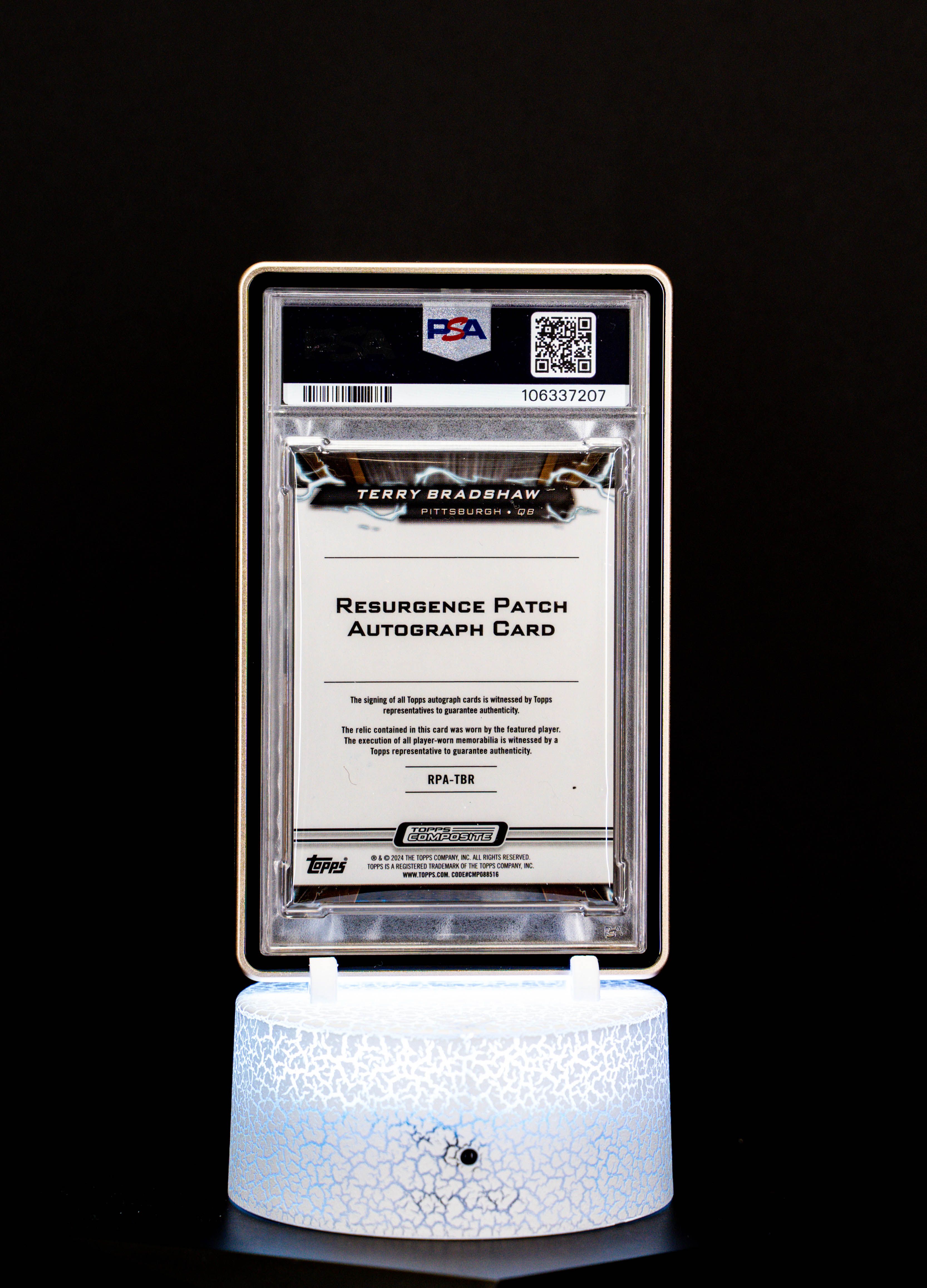 2023 Topps Composite RPA White Surge Terry Bradshaw Auto SN9/20 PSA Mint 9 Auto 10 #RPATBR