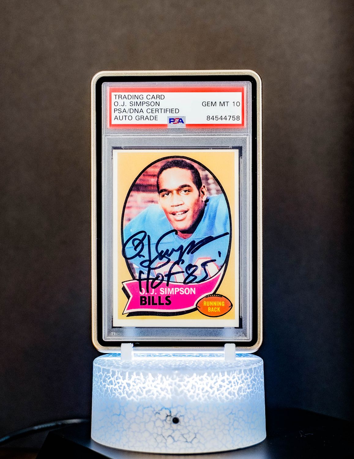 1970 Topps O.J. Simpson #90 (PSA GEM MT 10 Auto Grade PSA: #84544758)