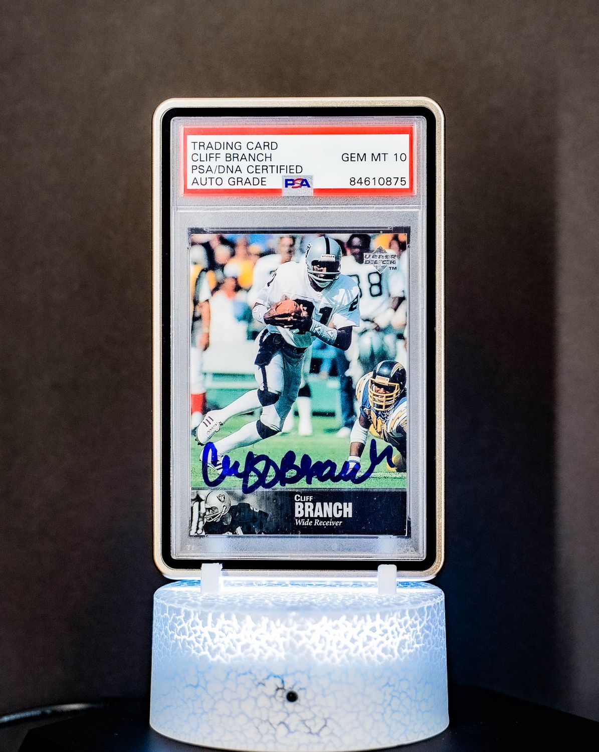 1997 Upper Deck Cliff Branch #80 PSA GEM MT 10, Auto 10