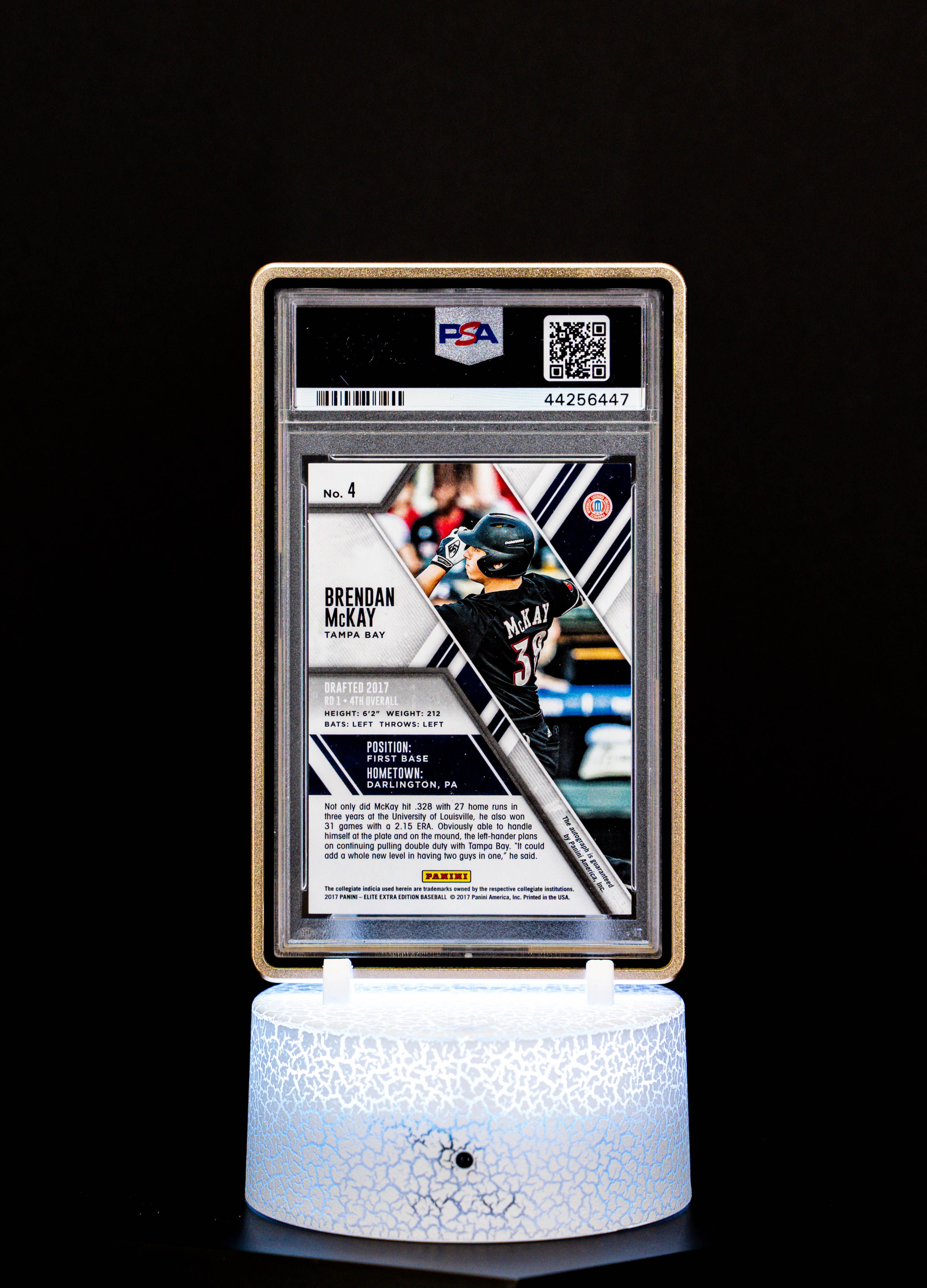 2017 Panini Elite Extra Aspirations Purple Brendan McKay Auto SN72/100 PSA 8 Auto 10 #4