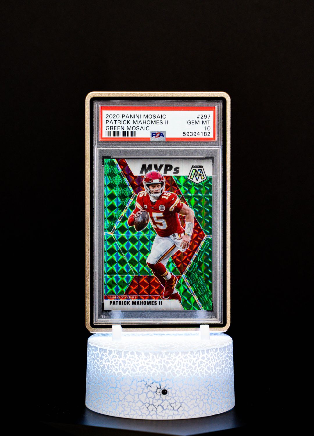 2020 Mosaic Green Patrick Mahomes II PSA GEM MT 10 #297 (No Autograph)
