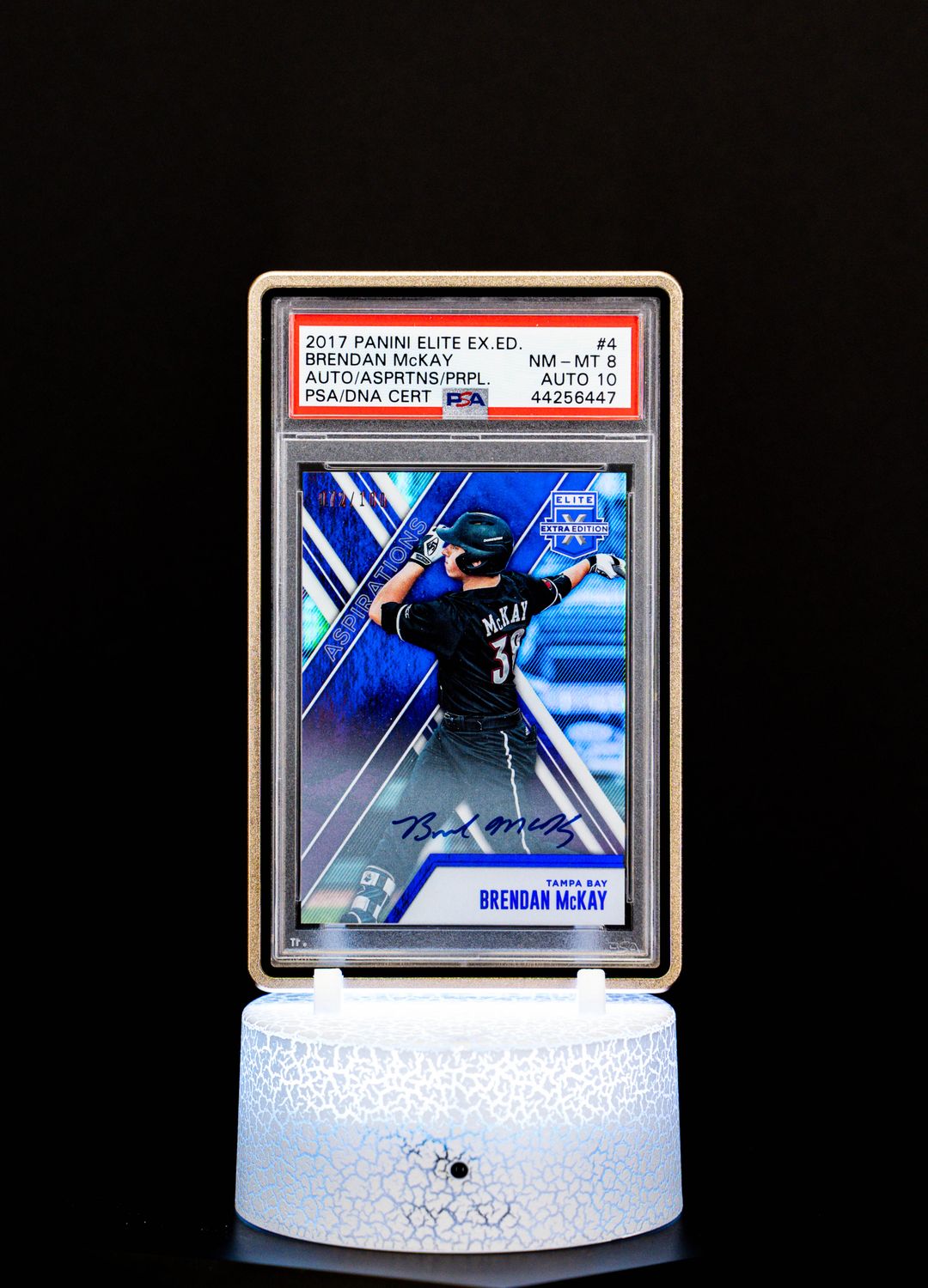 2017 Panini Elite Extra Aspirations Purple Brendan McKay Auto SN72/100 PSA 8 Auto 10 #4