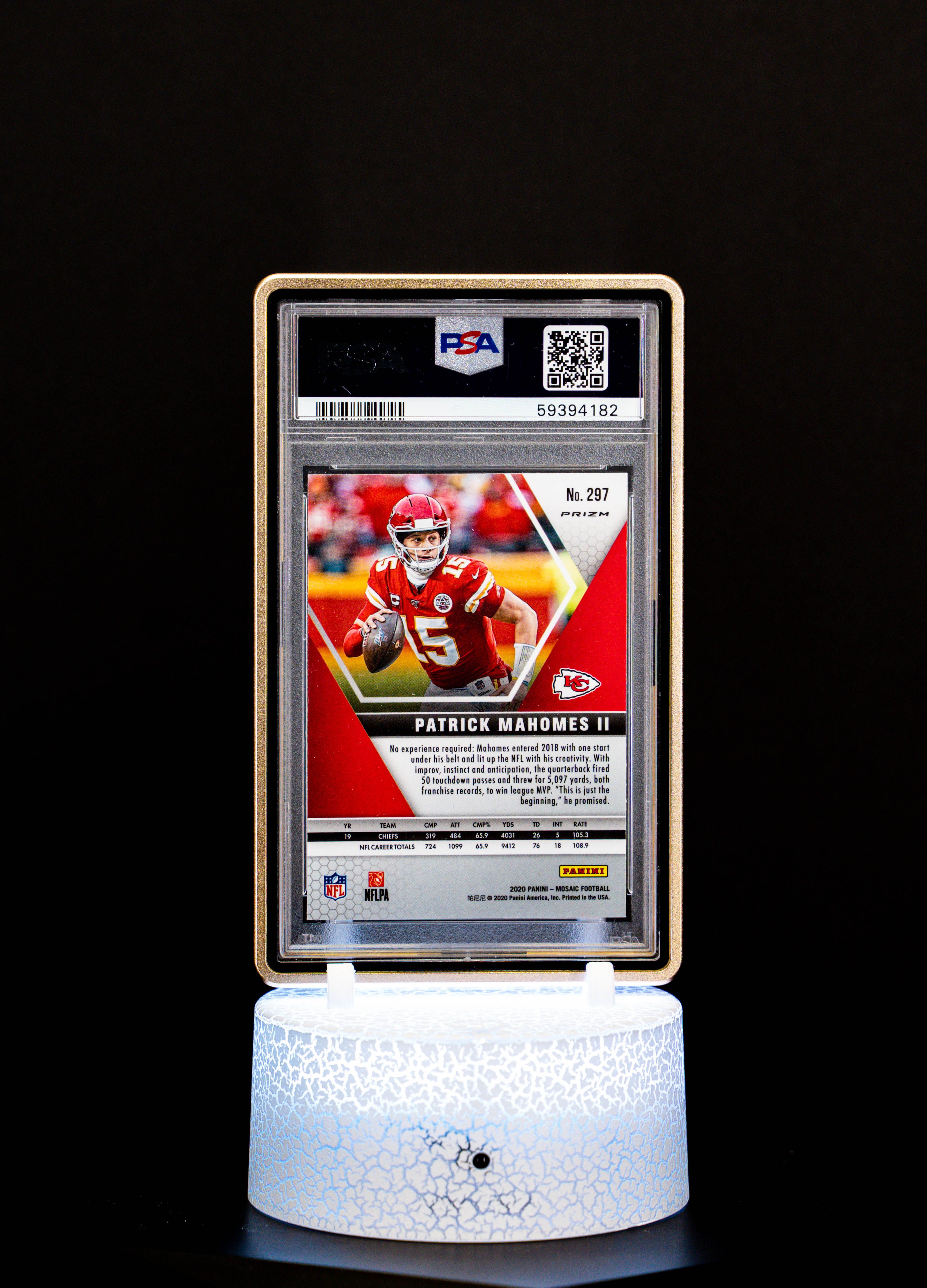 2020 Mosaic Green Patrick Mahomes II PSA GEM MT 10 #297 (No Autograph)