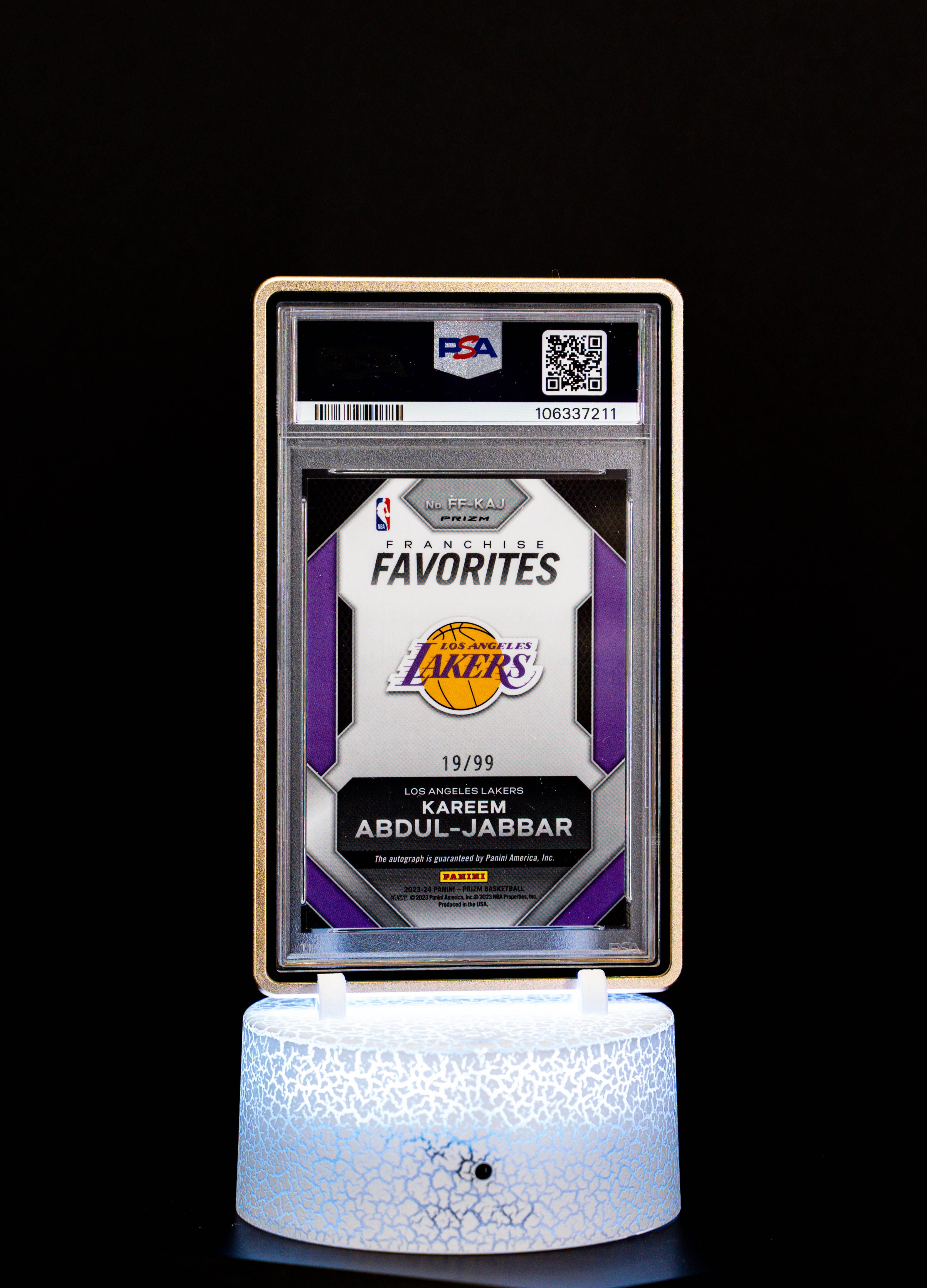 2023 Prizm Franchise Favorites Red Auto Kareem Abdul-Jabbar PSA 8.5 Auto 10 #FFKAJ