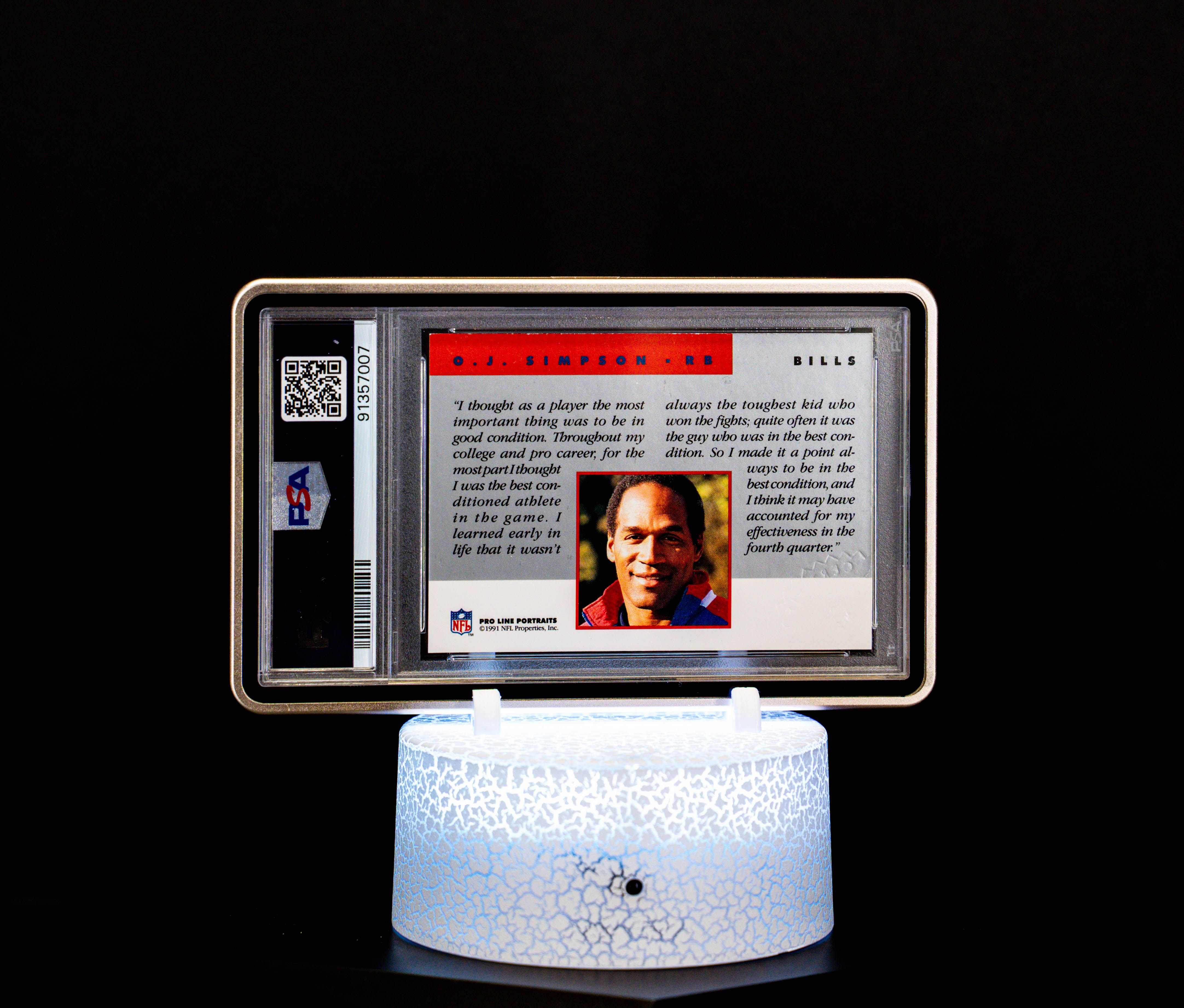 1991 Pro Line Portraits Autographed, O.J. Simpson #None (PSA NM-MT 8, Auto 10 PSA: #91357007)