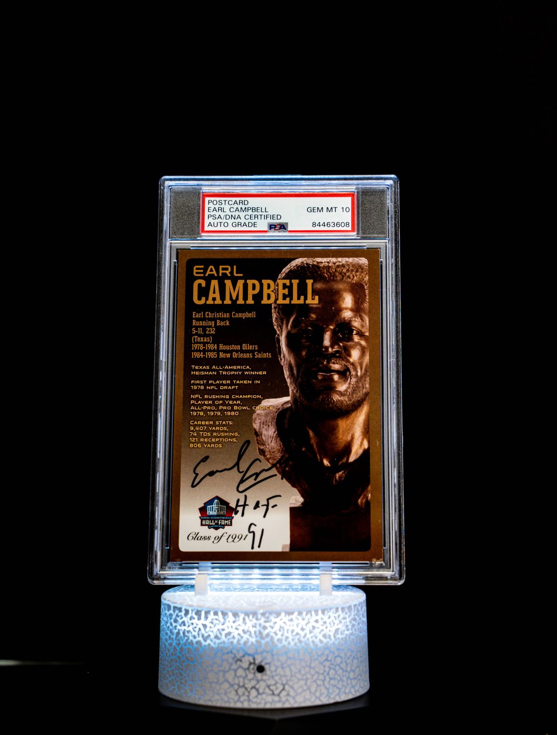 Class of 1991 Post Card Earl Campbell (Medium Card) 140/150