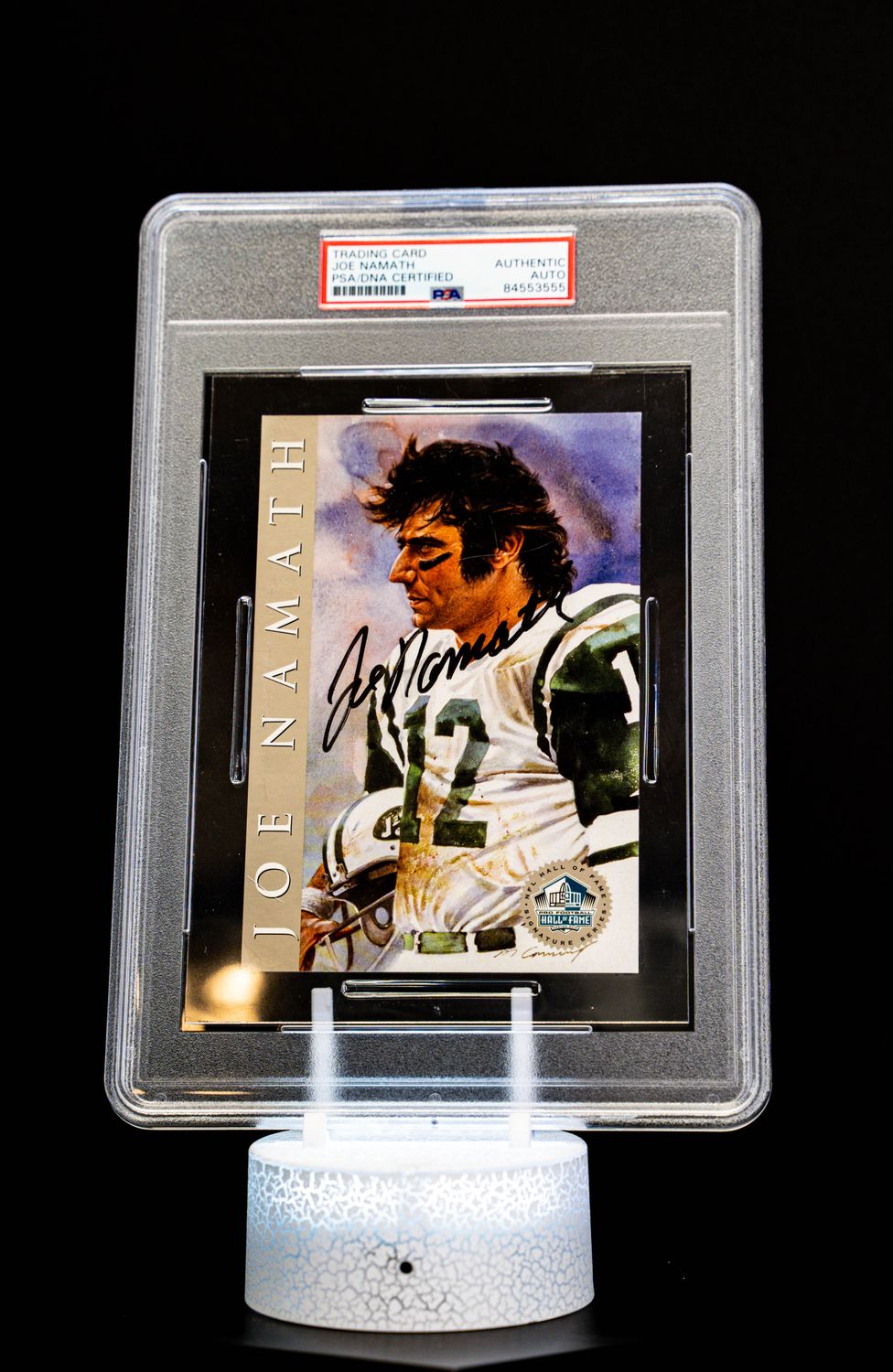 1998 Hall of Fame Joe Namath Autograph (SN: 2342/2500) – PSA/DNA Certified Auto – Oversized Limited Edition Card