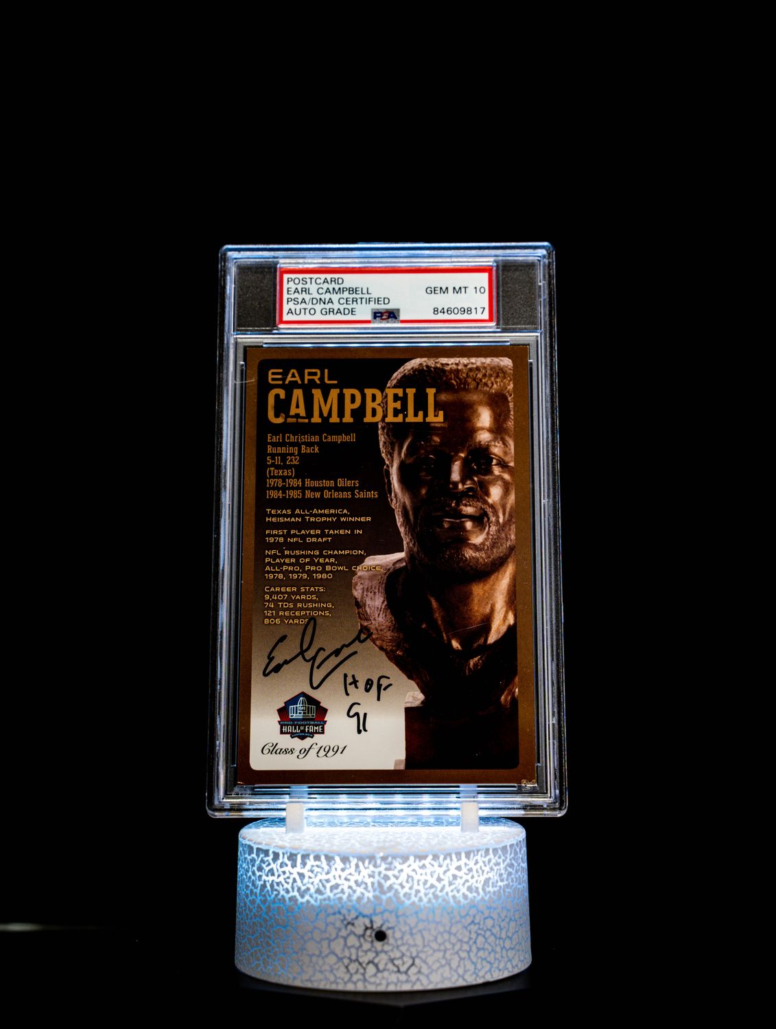 Class of 1991 Post Card Earl Campbell (Medium Card) 143/150