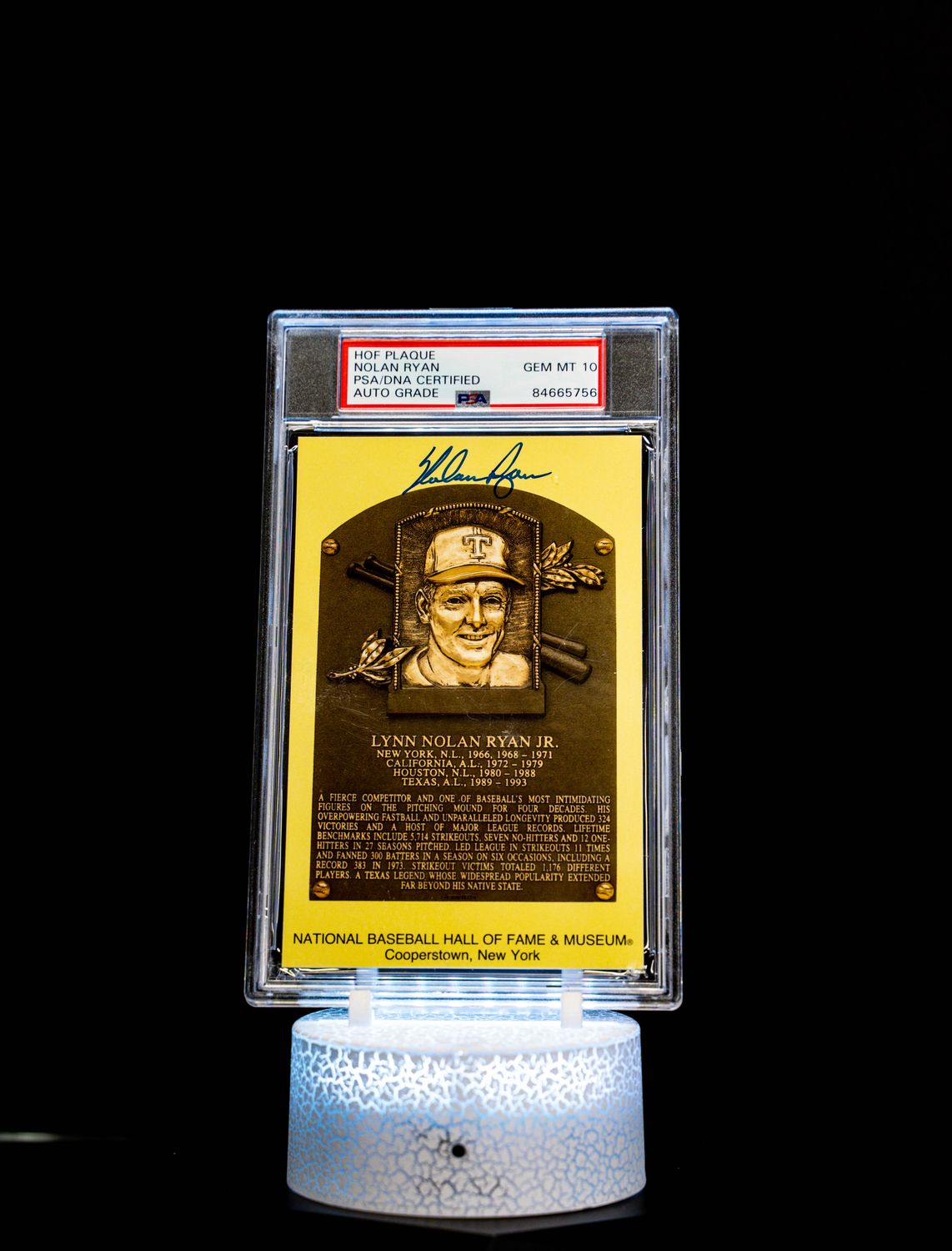 2021 H.O.F. Plaque National Baseball Hall of Fame Nolan Ryan (Postcard)
