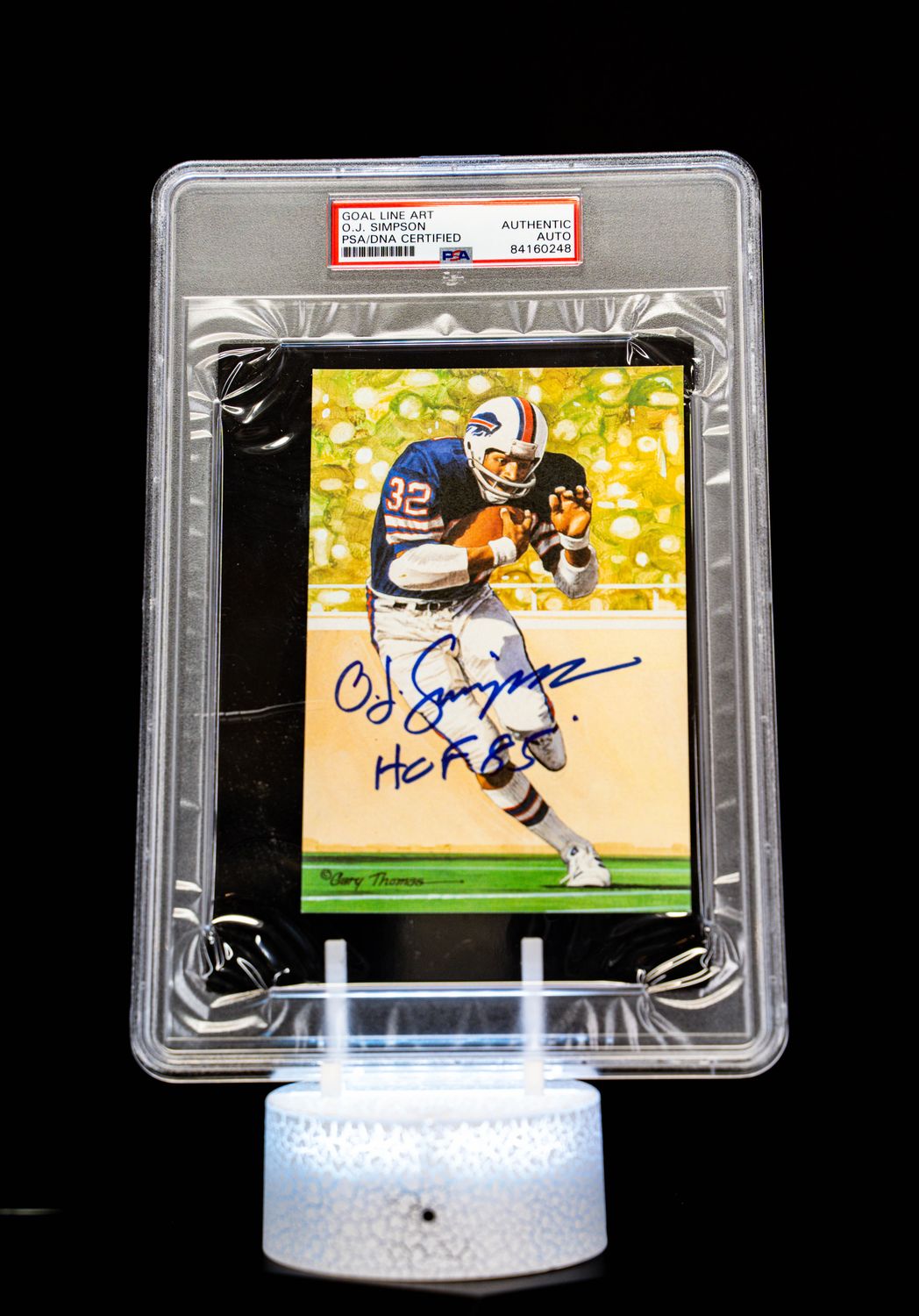 1994 H.O.F. Cards Hall of Fame Signature Series O.J. Simpson Auto (SN: 2143/5000) Large Sized Card