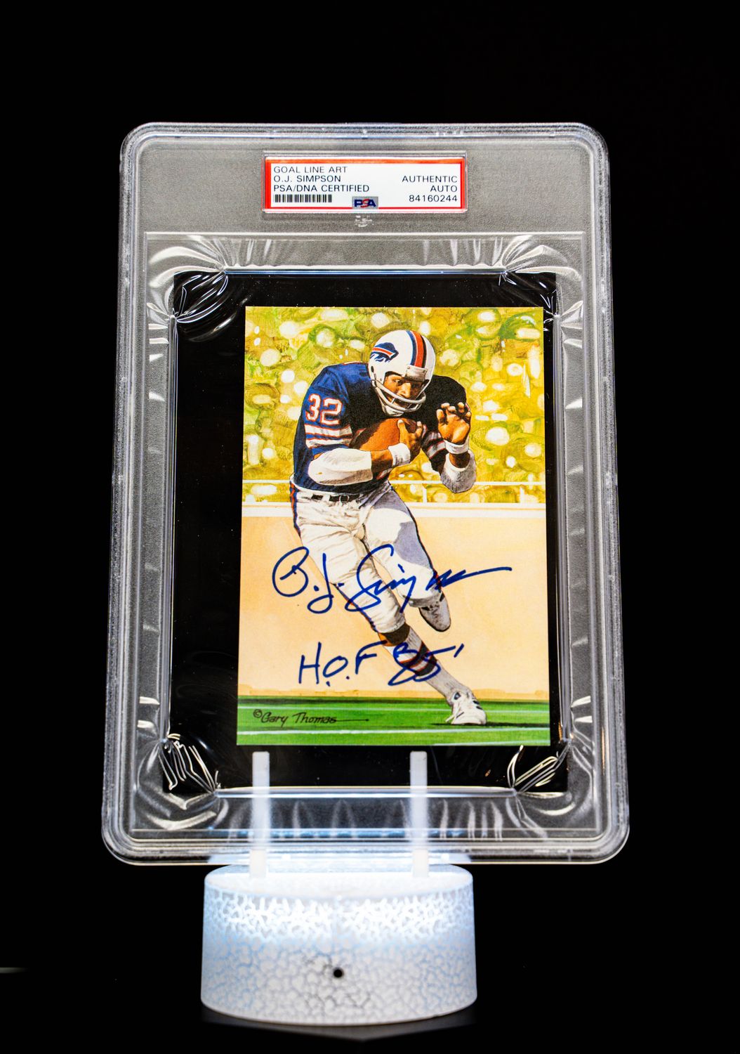 1994 H.O.F. Cards Hall of Fame Signature Series O.J. Simpson Auto (SN: 0121/5000) Large Sized Card