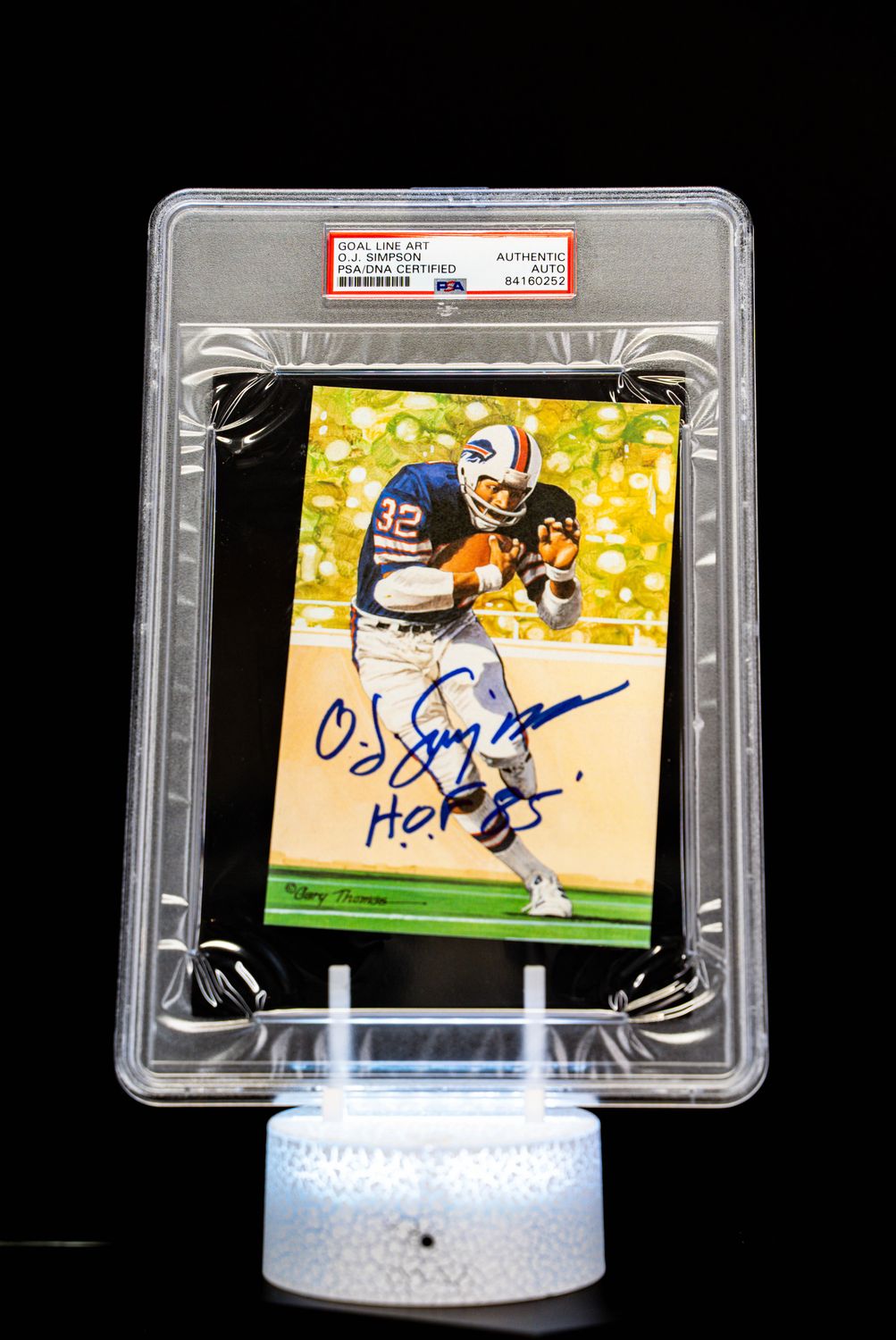 1994 H.O.F. Cards Hall of Fame Signature Series O.J. Simpson Auto (SN: 2138/5000) Large Sized Card