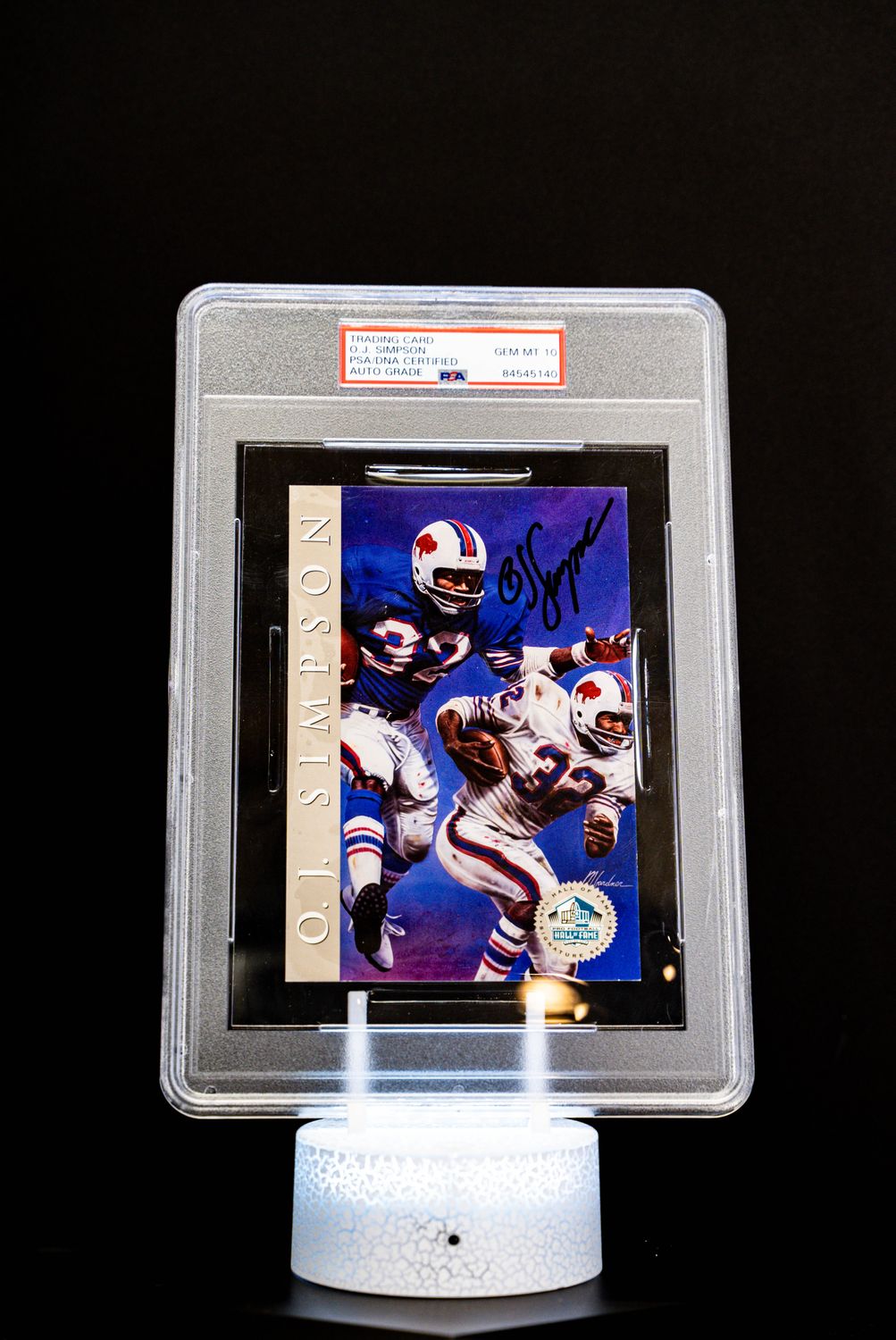 1998 H.O.F. Hall of Fame Signature Series O.J. Simpson Autograph (SN: 137/2500) – PSA GEM MT 10 Auto – Oversized Limited Edition