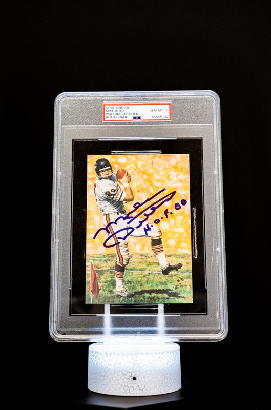 1998 H.O.F. Hall of Fame Signature Series Mike Ditka Autograph (SN: 2782/5000) – PSA GEM MT 10 Auto – Oversized Limited Edition