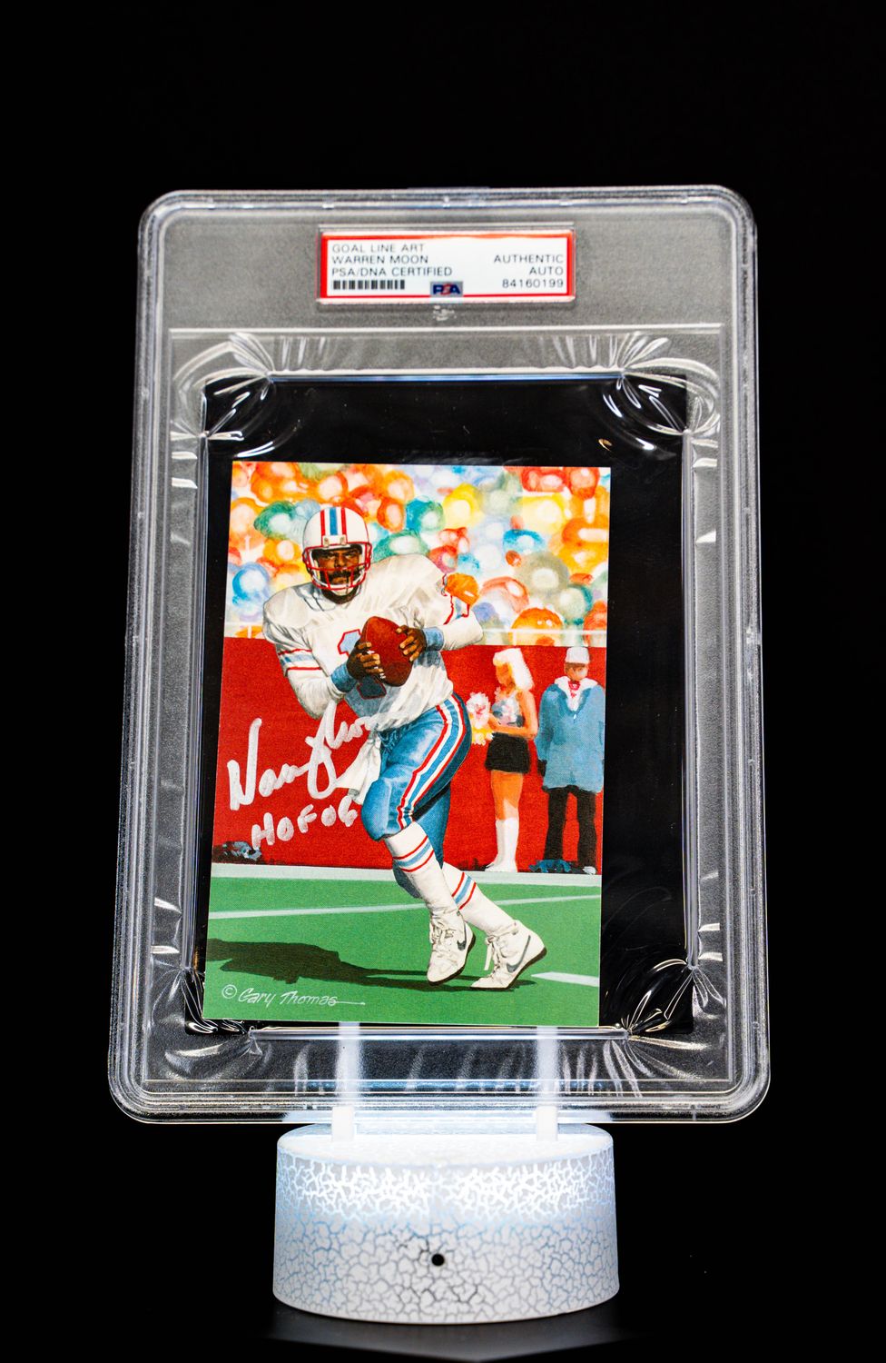 2006 Goal Line Art Ink Warren Moon Autograph – PSA/DNA Certified Auto – Oversized Limited Edition (Print Run of 5000) Card #2006