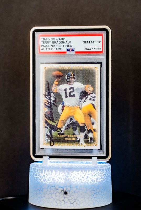 2008 Upper Deck Masterpieces Terry Bradshaw #82 PSA Auto GEM MT 10