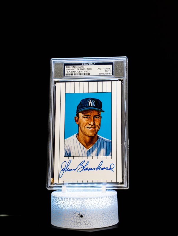 Fine Art Cards Painted By Ron Lewis Autographed, Johnny Blanchard 1/10,000 Issued
