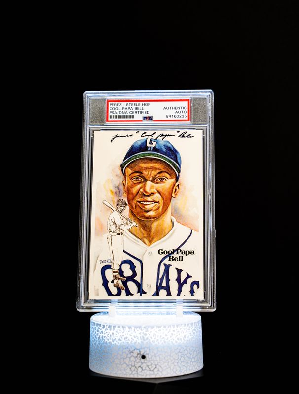 1981 Perez - Steele HOF Autographed Postcard Cool Papa Bell (SN: 09539/10,000)